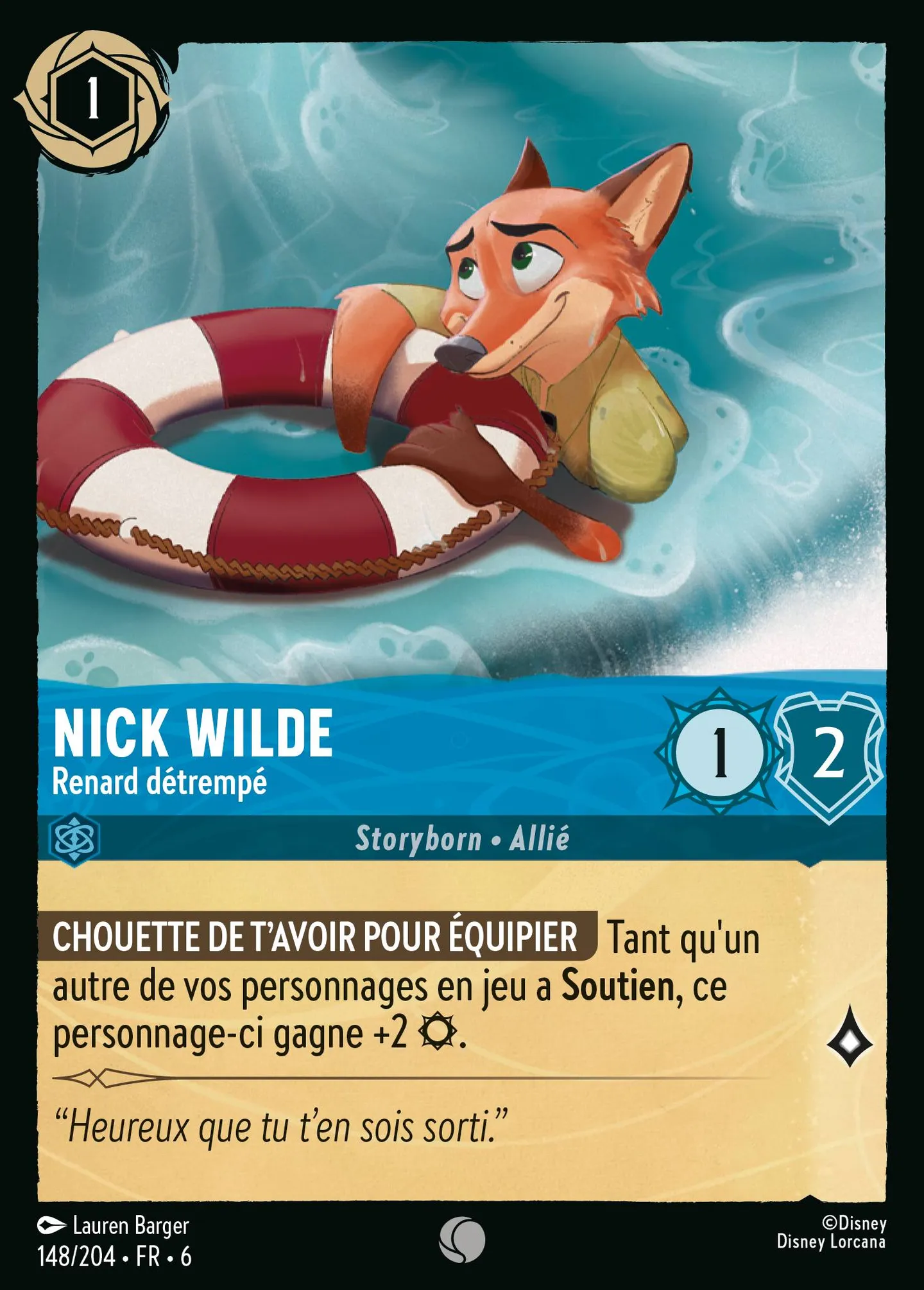 Nick Wilde - Renard détrempé — Azurite Sea — Lorcana