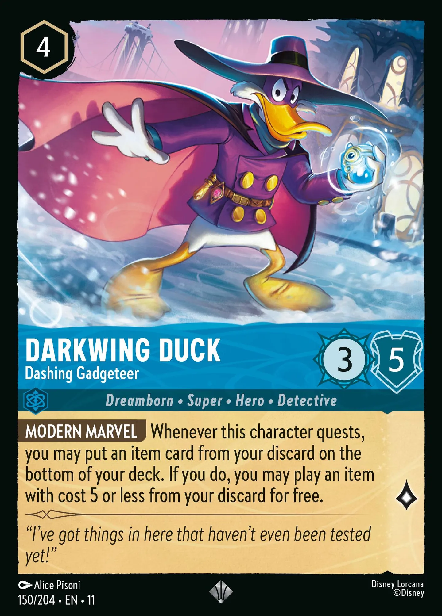 Darkwing Duck - Dashing Gadgeteer — Winterspell — Lorcana
