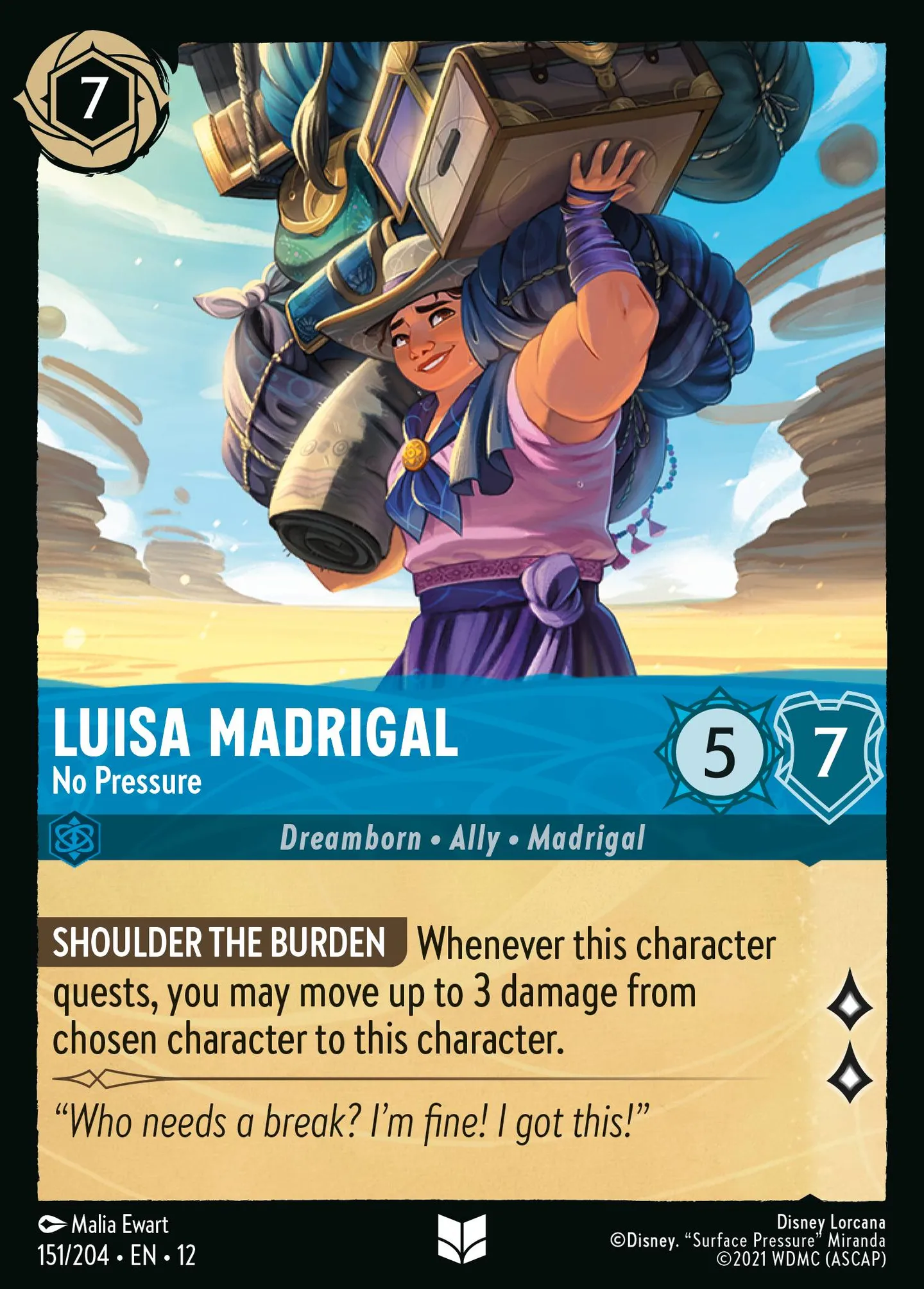 Luisa Madrigal - No Pressure — Wilds Unknown — Lorcana