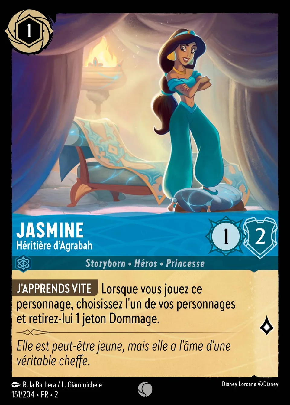 Jasmine - Héritière d'Agrabah from Rise of the Floodborn - Lorcana