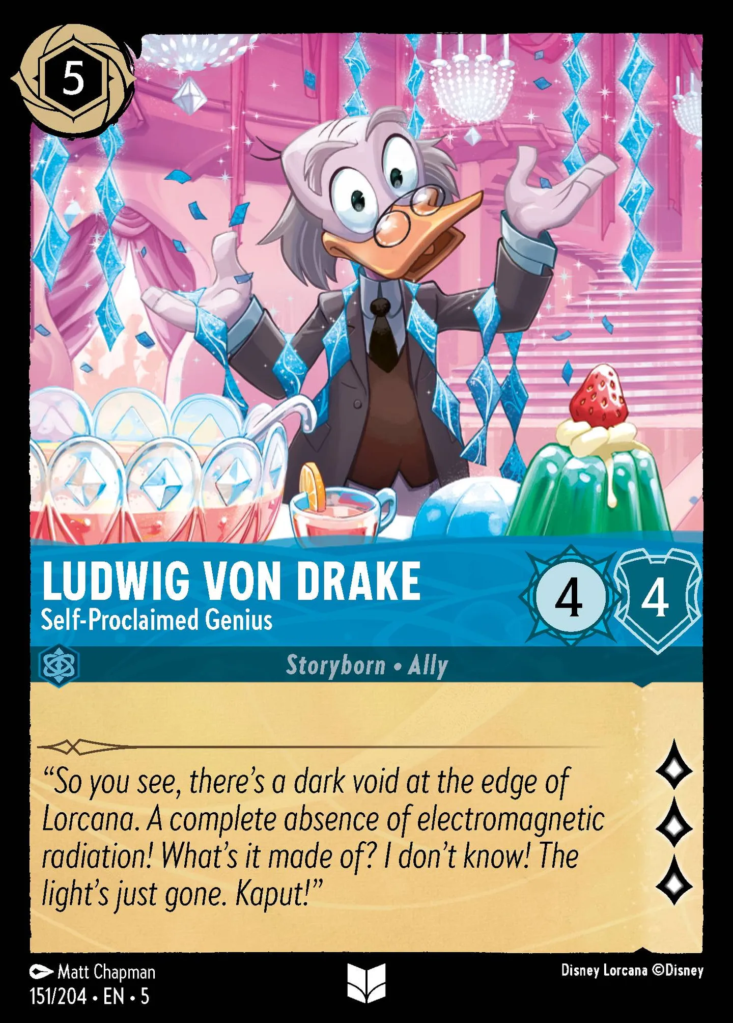 Ludwig Von Drake - Self-Proclaimed Genius — Shimmering Skies — Lorcana