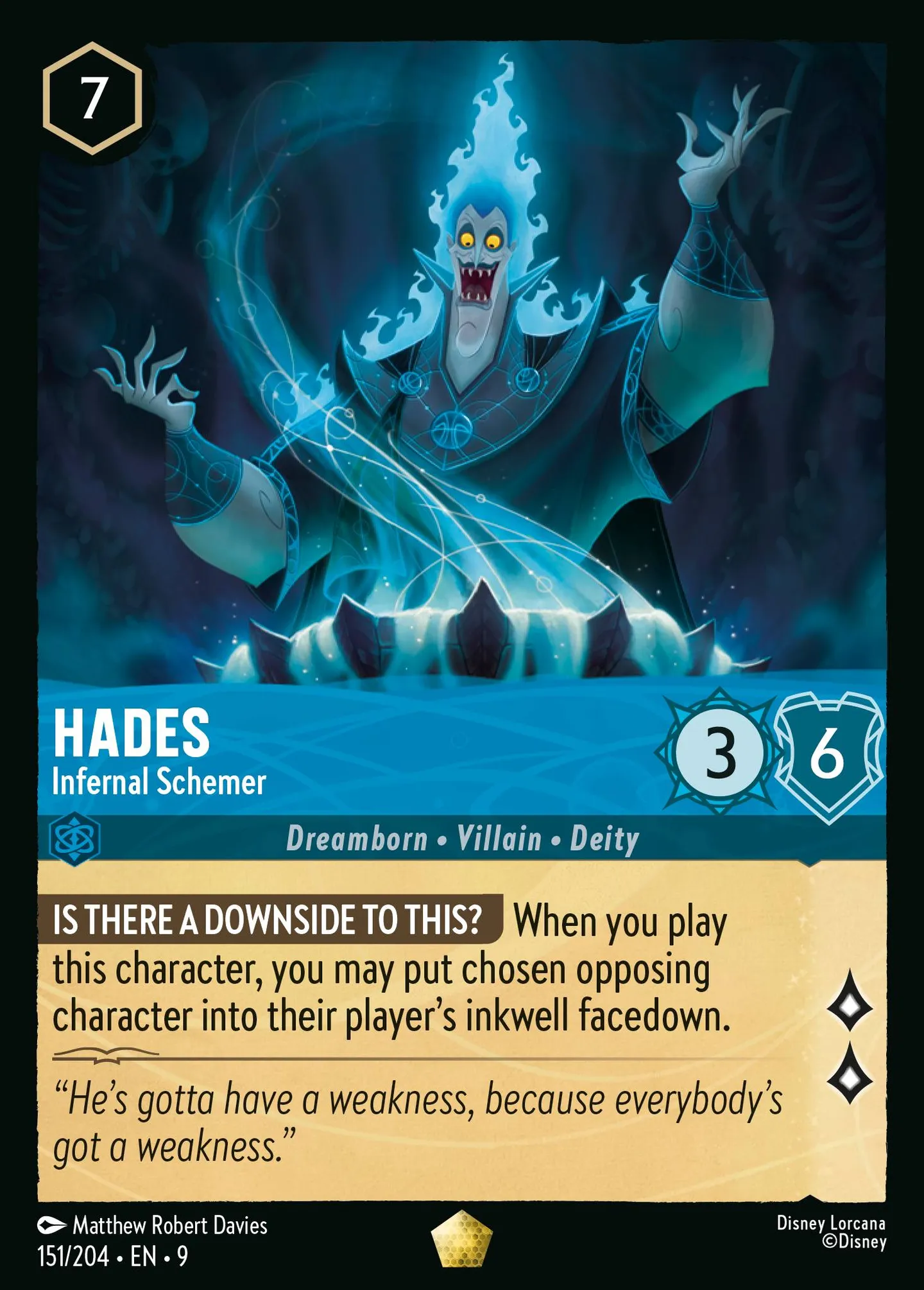 Hades - Infernal Schemer — Fabled — Lorcana