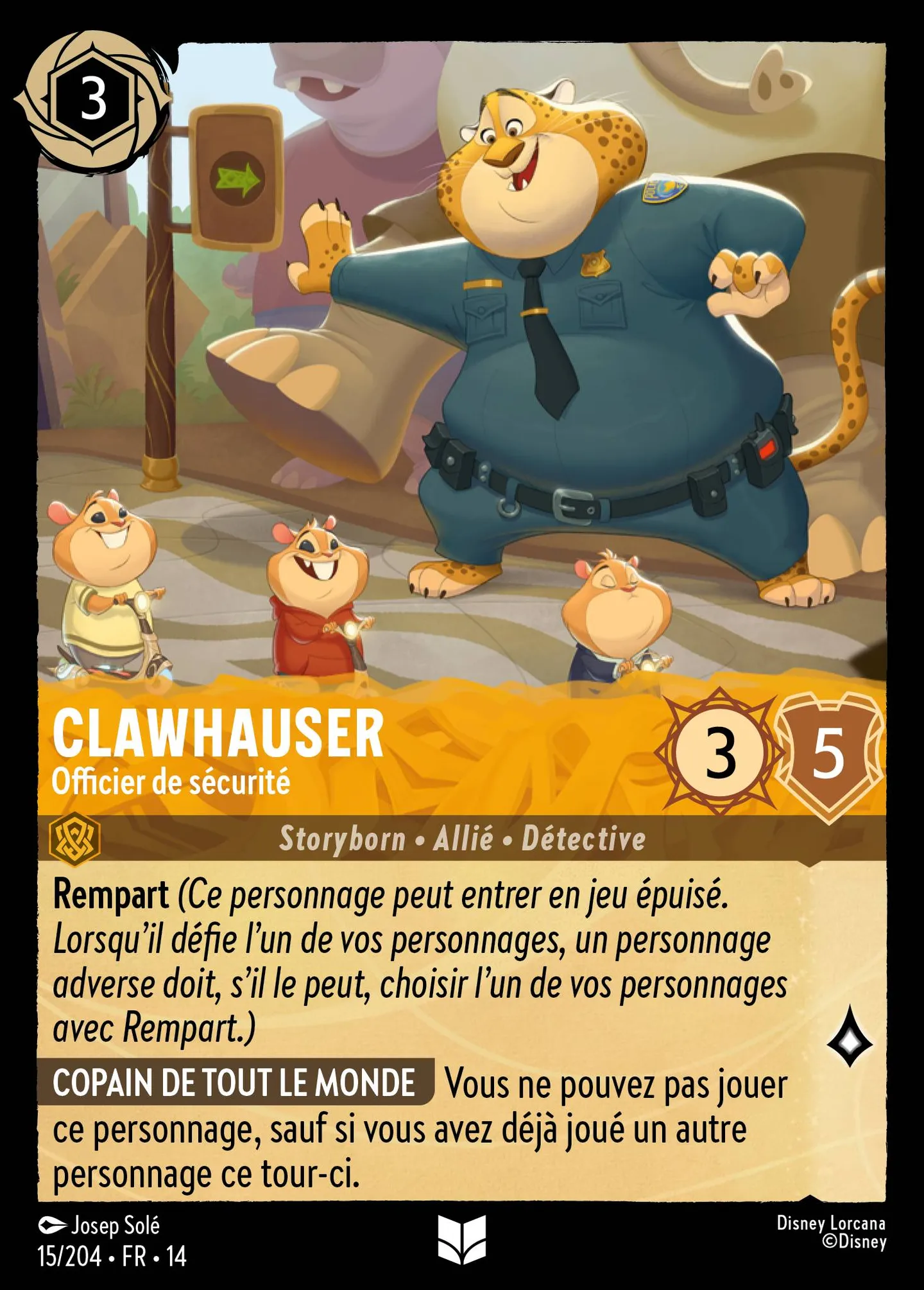 Clawhauser - Officier de sécurité — Hyperia City — Lorcana