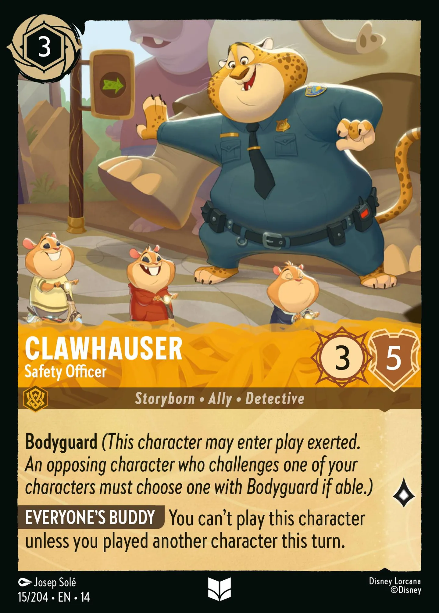 Clawhauser - Safety Officer — Hyperia City — Lorcana