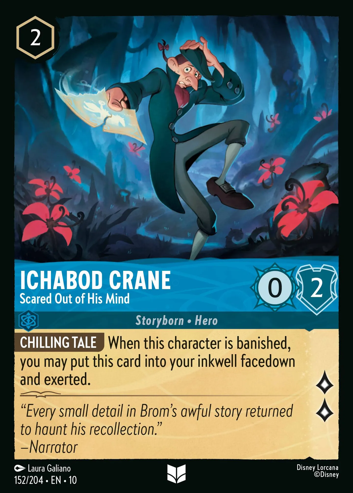 Ichabod Crane - Scared Out of His Mind — Whispers in the Well — Lorcana