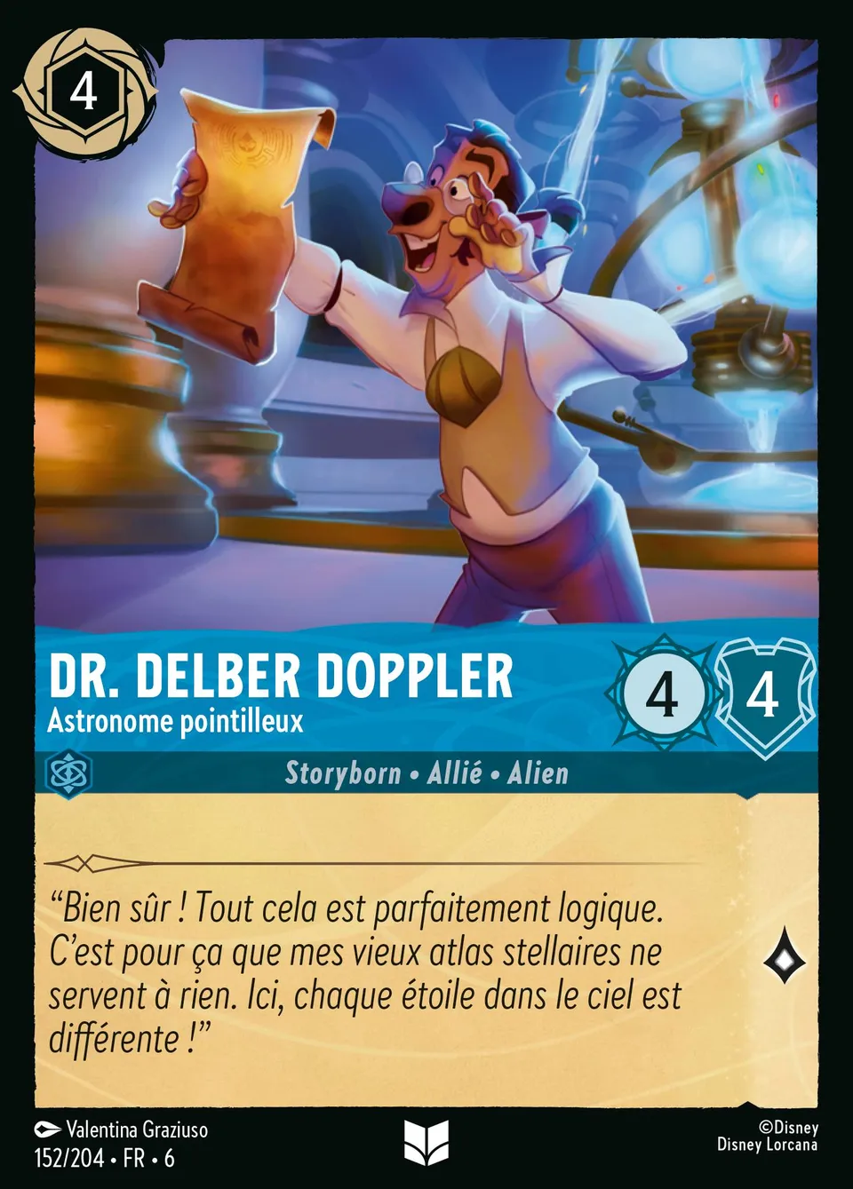 Dr. Delber Doppler - Astronome pointilleux from Azurite Sea - Lorcana
