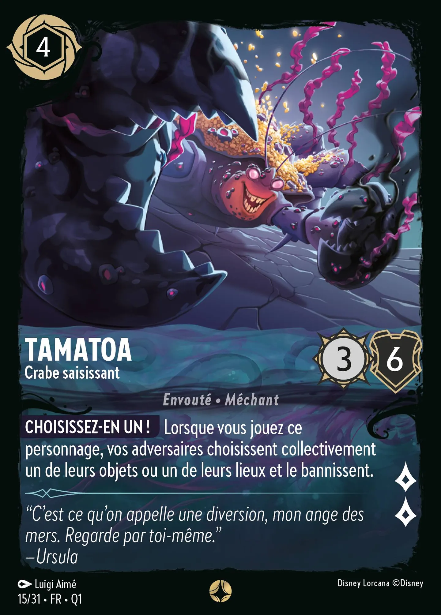 Tamatoa - Crabe saisissant — Illumineer's Quest: Deep Trouble — Lorcana