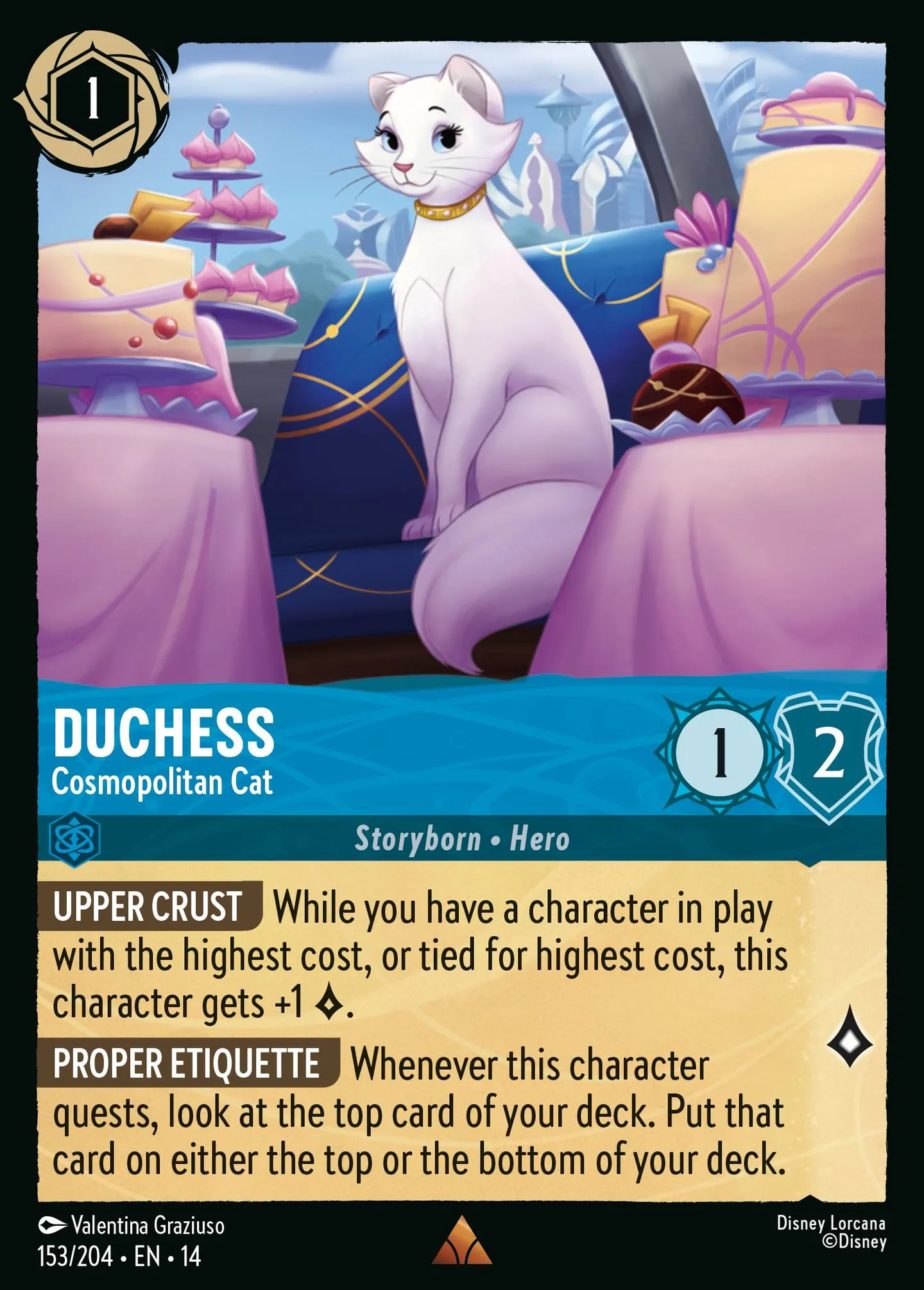 Duchess - Cosmopolitan Cat — Hyperia City — Lorcana