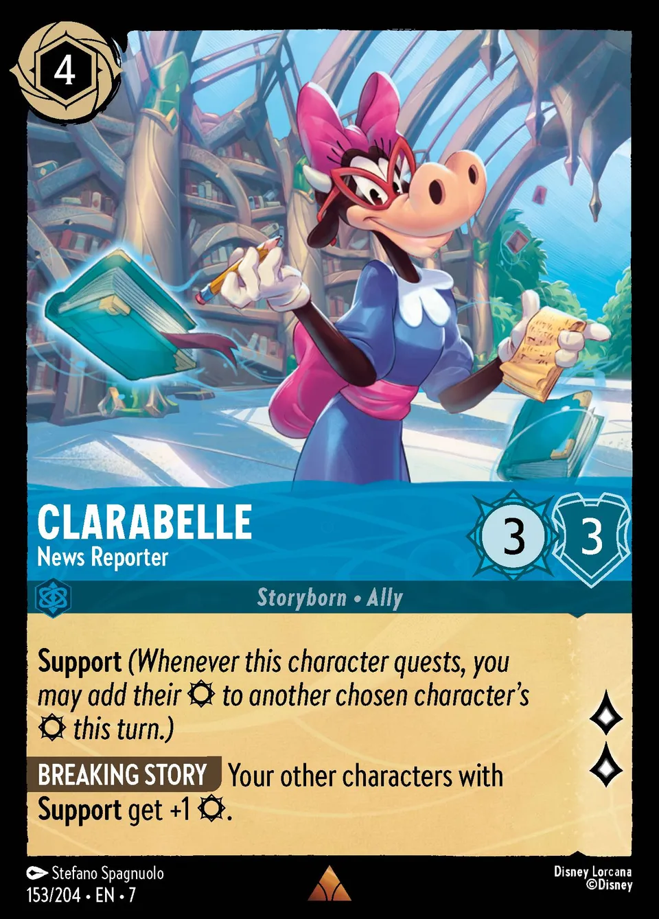 Clarabelle - News Reporter from Archazia's Island - Lorcana