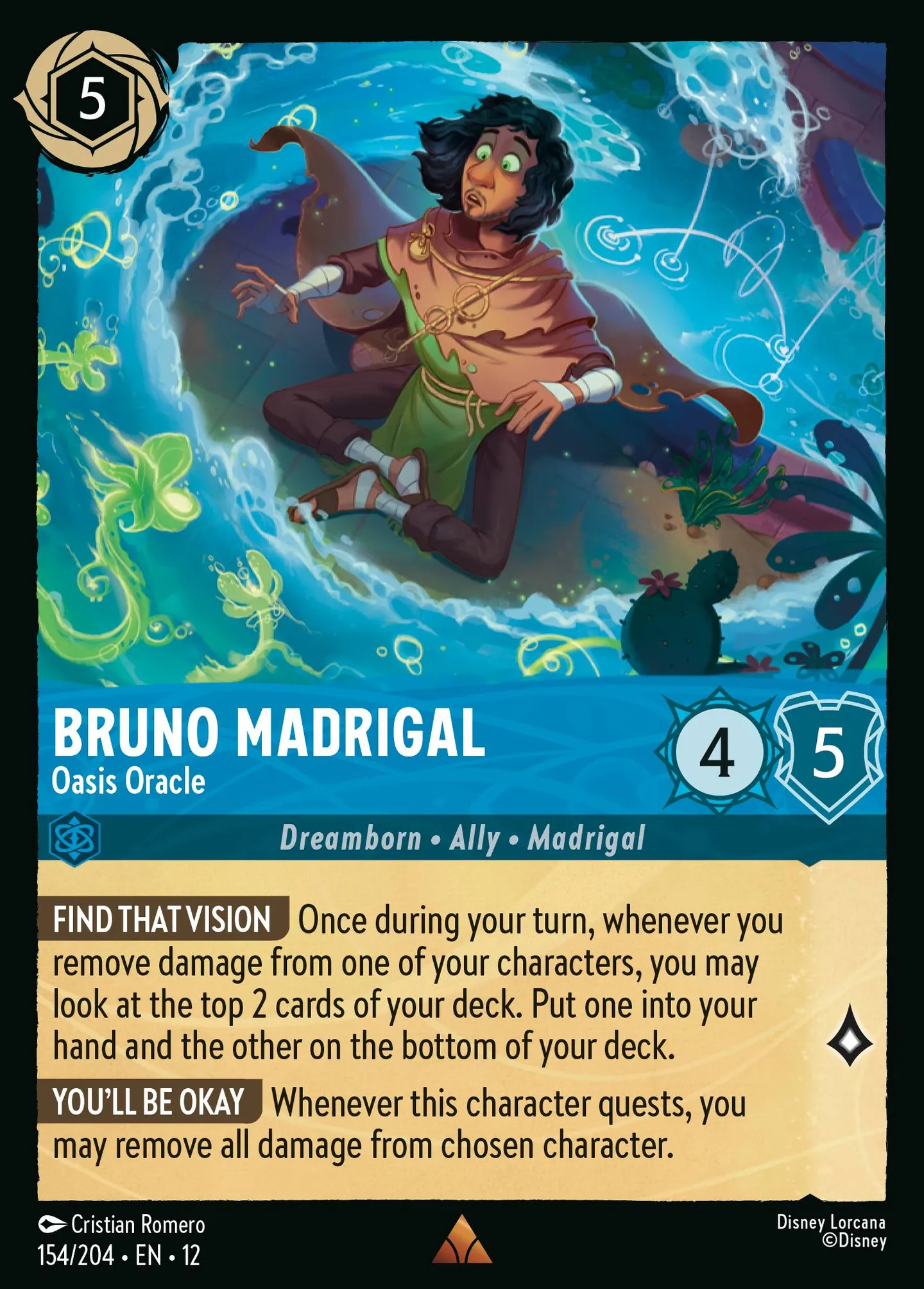 Bruno Madrigal - Oasis Oracle — Wilds Unknown — Lorcana