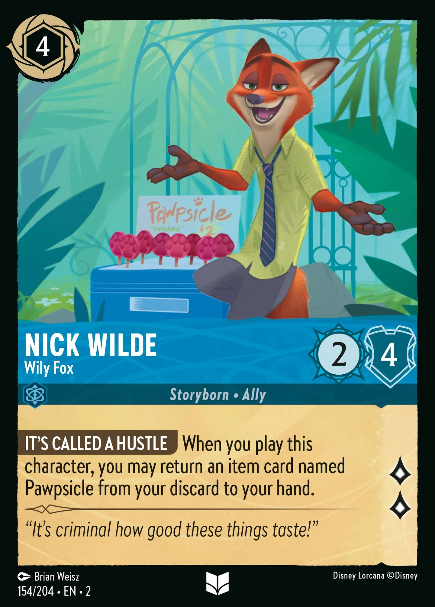 Nick Wilde - Wily Fox — Rise of the Floodborn — Lorcana