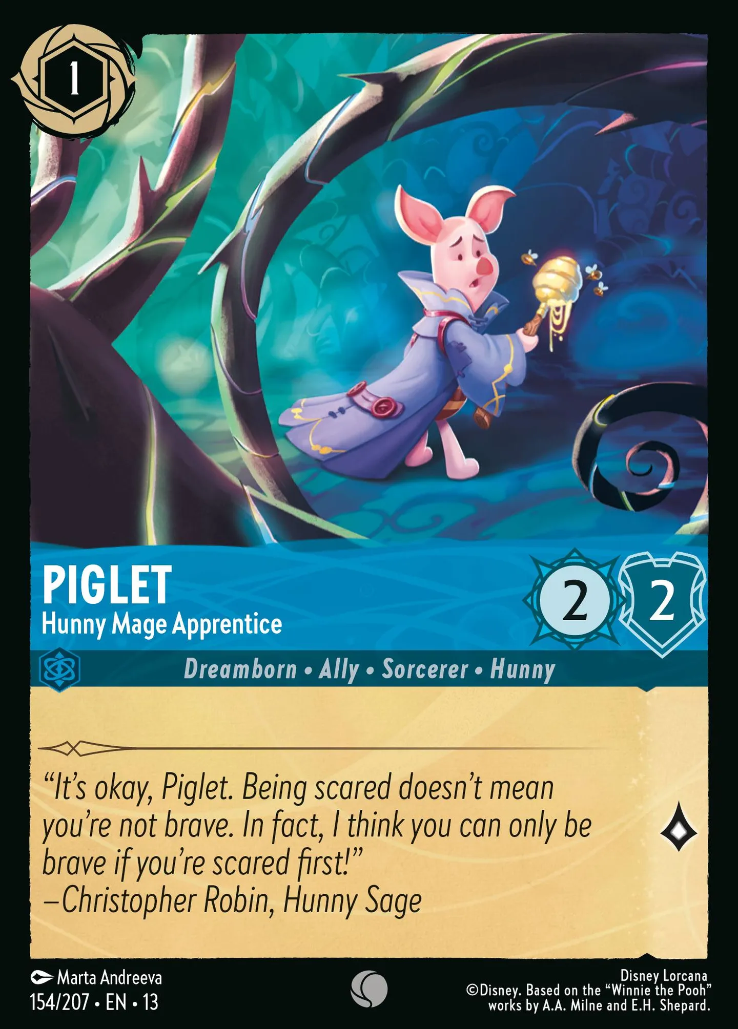 Piglet - Hunny Mage Apprentice — Attack of the Vine! — Lorcana