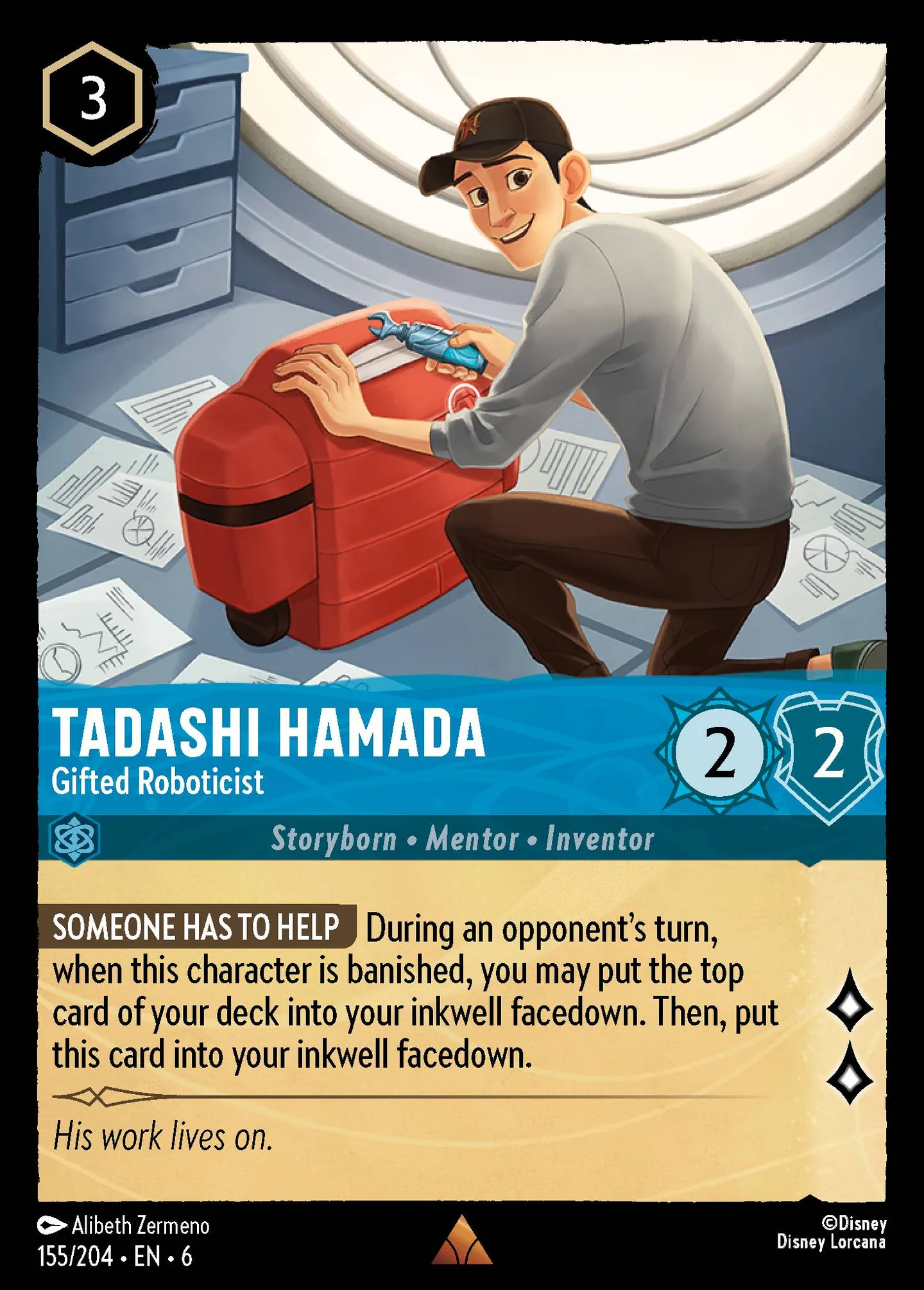 Tadashi Hamada - Gifted Roboticist — Azurite Sea — Lorcana