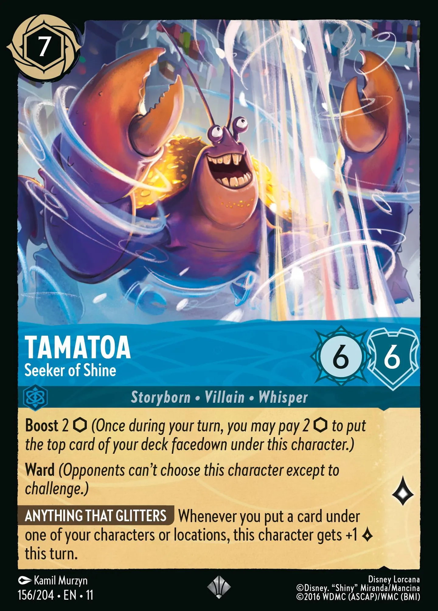 Tamatoa - Seeker of Shine — Winterspell — Lorcana