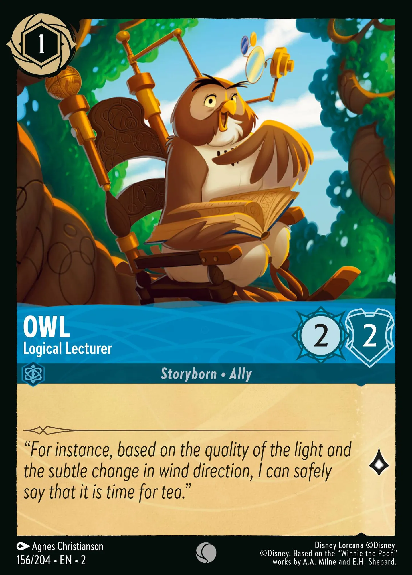 Owl - Logical Lecturer — Rise of the Floodborn — Lorcana