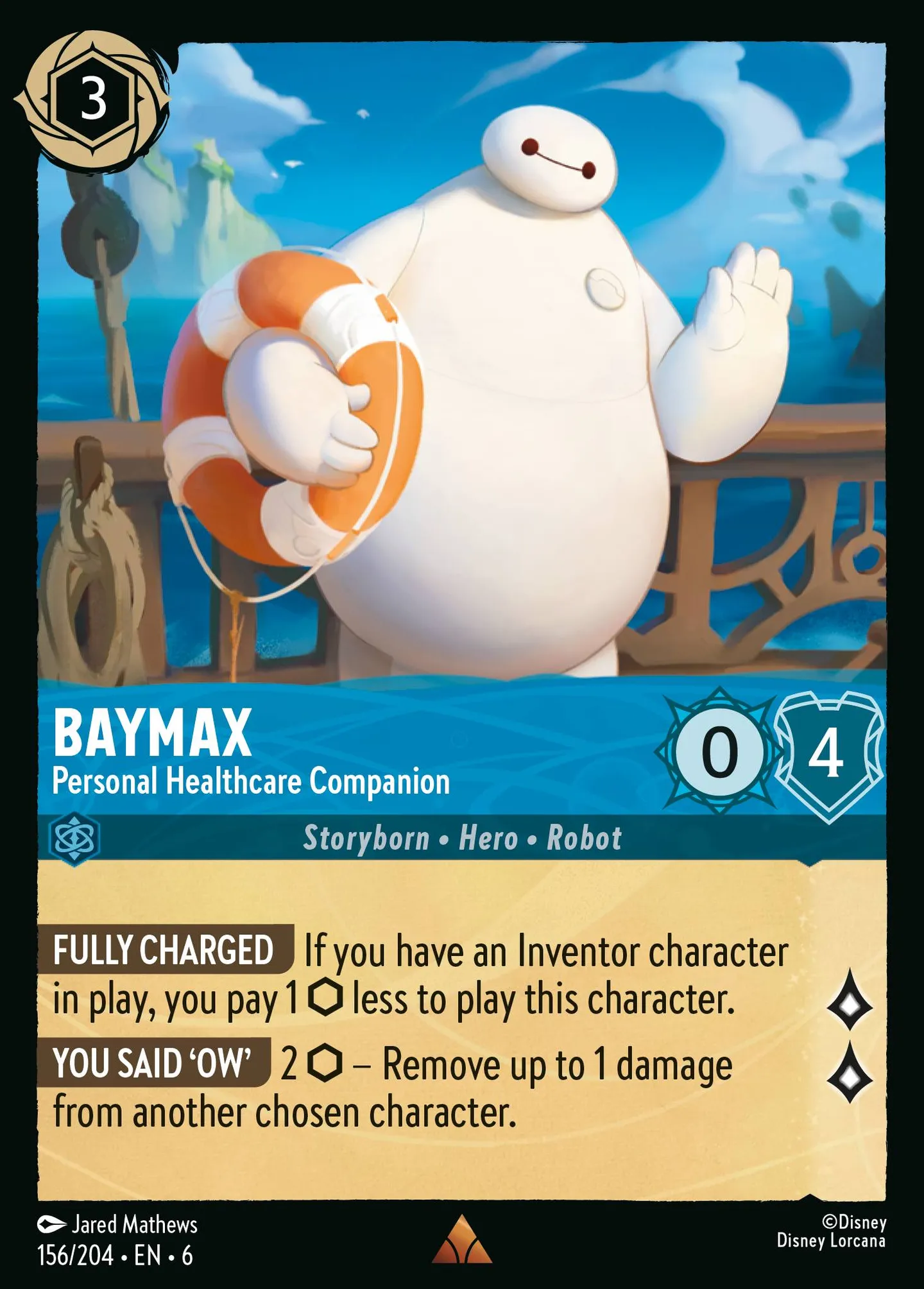 Baymax - Personal Healthcare Companion — Azurite Sea — Lorcana