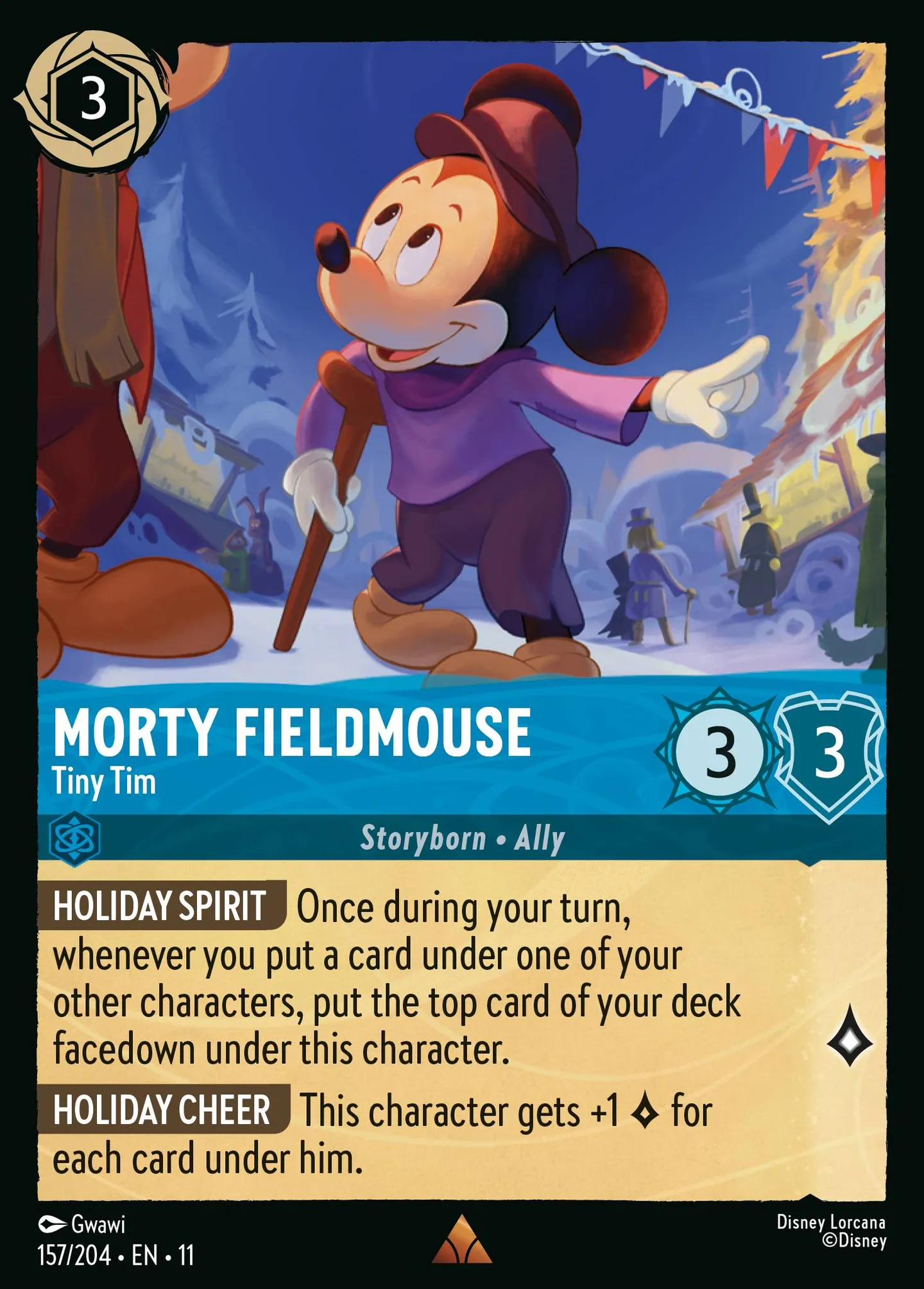 Morty Fieldmouse - Tiny Tim — Winterspell — Lorcana