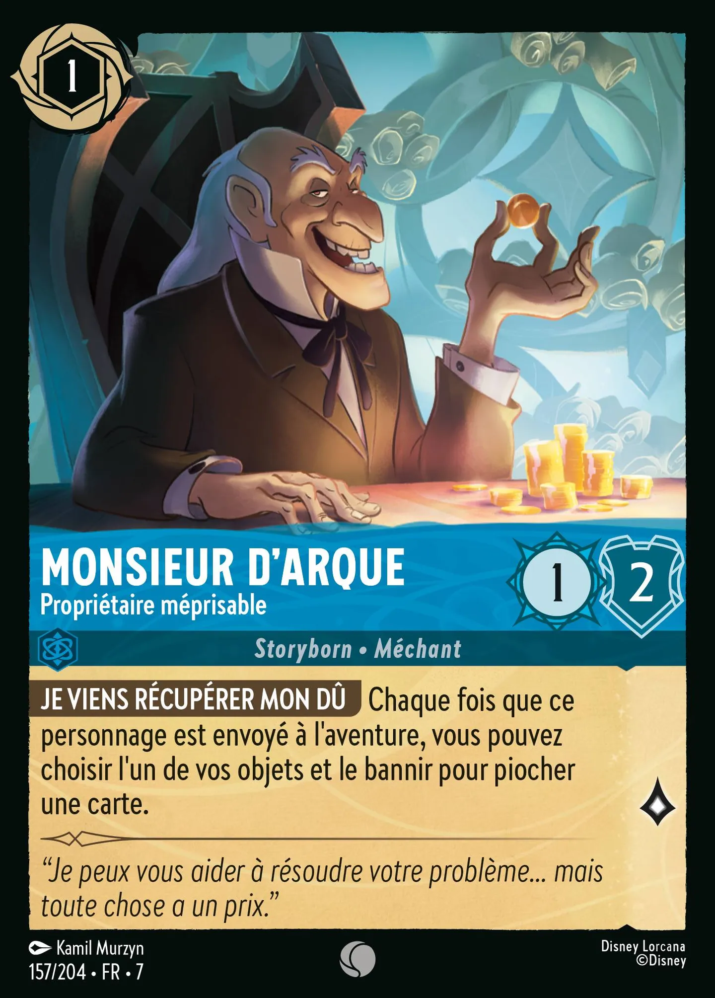 Monsieur D'Arque - Propriétaire méprisable — Archazia's Island — Lorcana