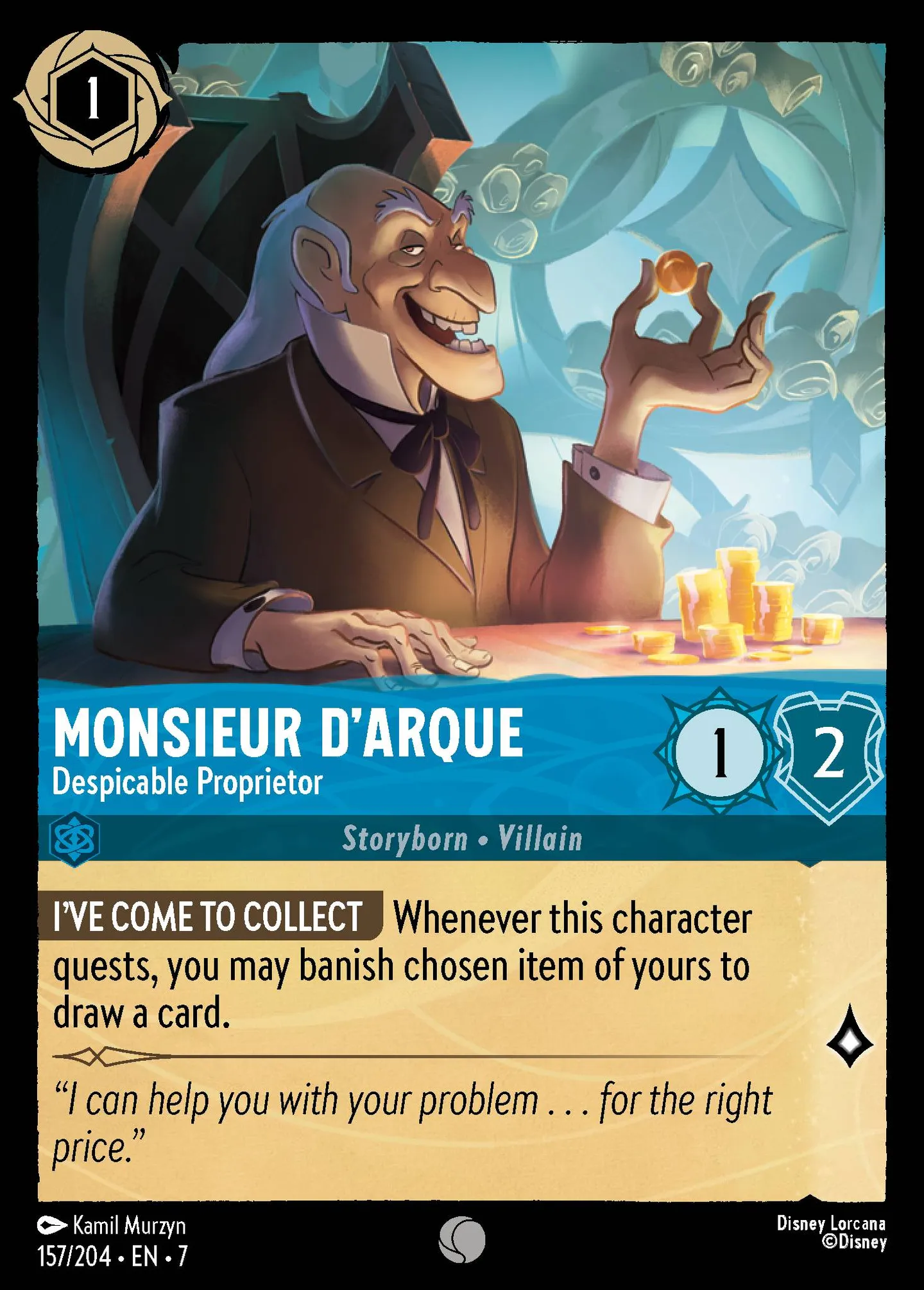 Monsieur D'Arque - Despicable Proprietor — Archazia's Island — Lorcana