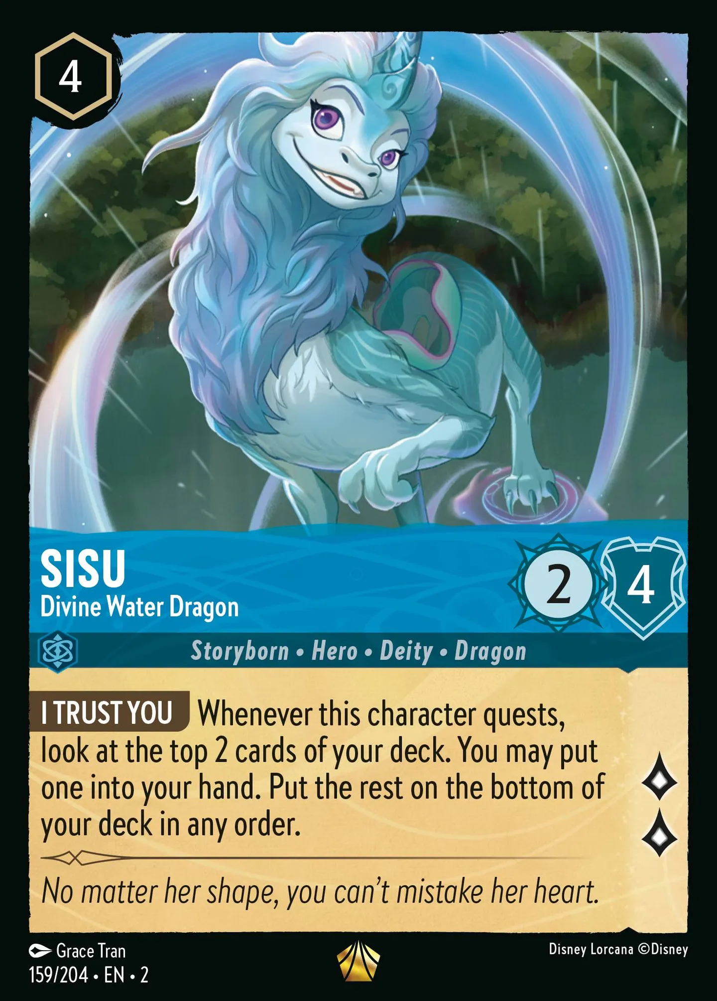 Sisu - Divine Water Dragon — Rise of the Floodborn — Lorcana