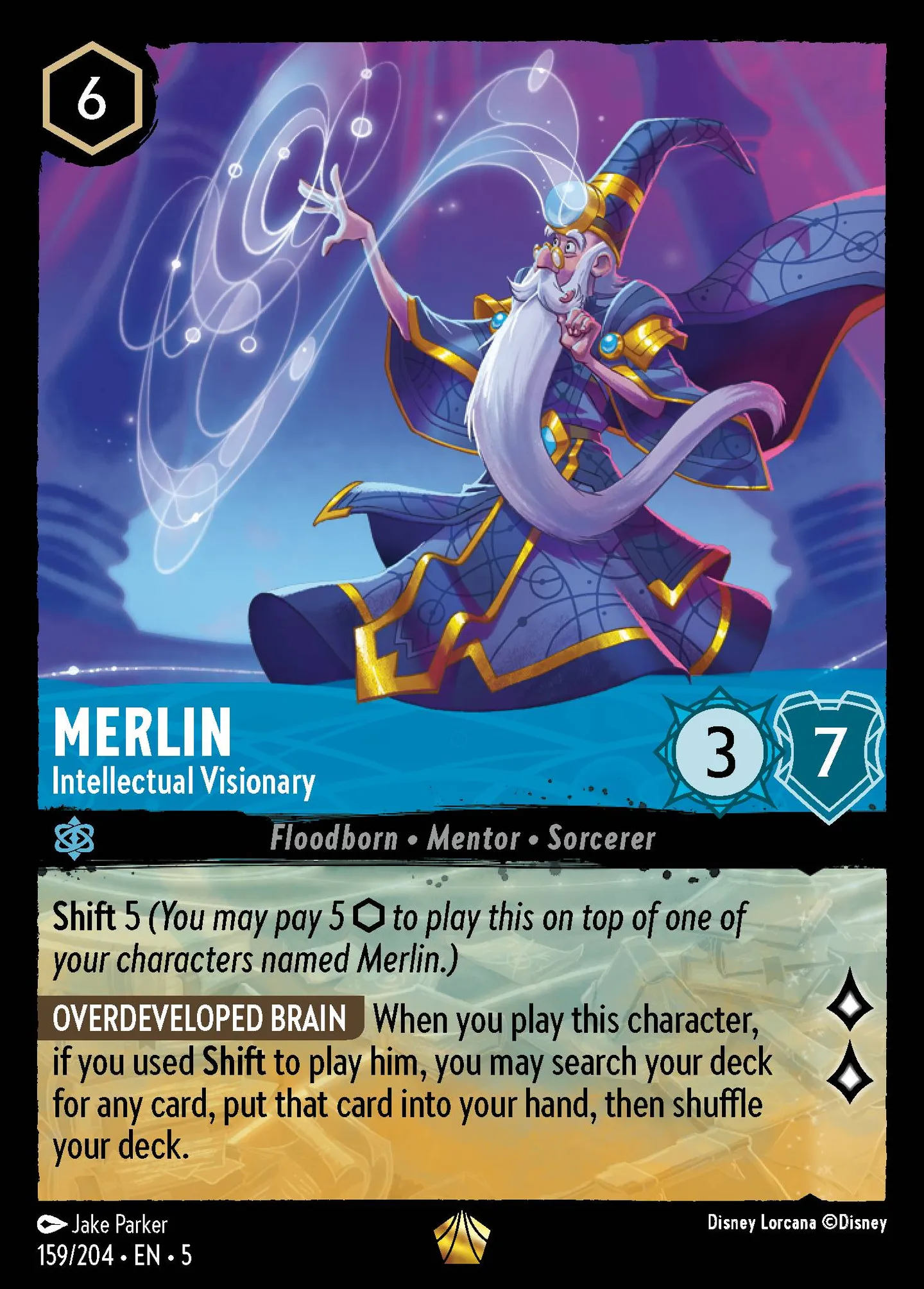 Merlin - Intellectual Visionary — Shimmering Skies — Lorcana