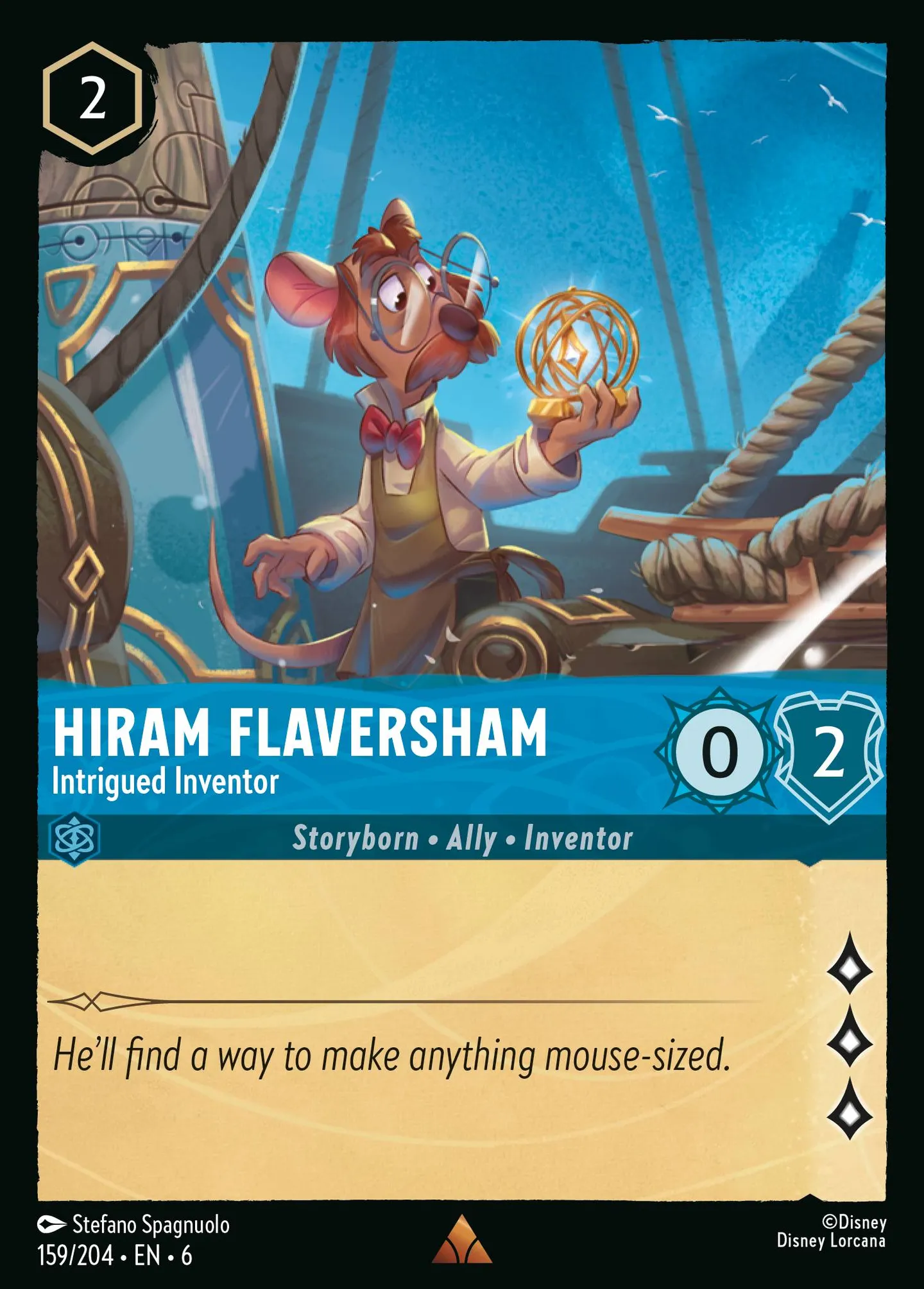 Hiram Flaversham - Intrigued Inventor — Azurite Sea — Lorcana