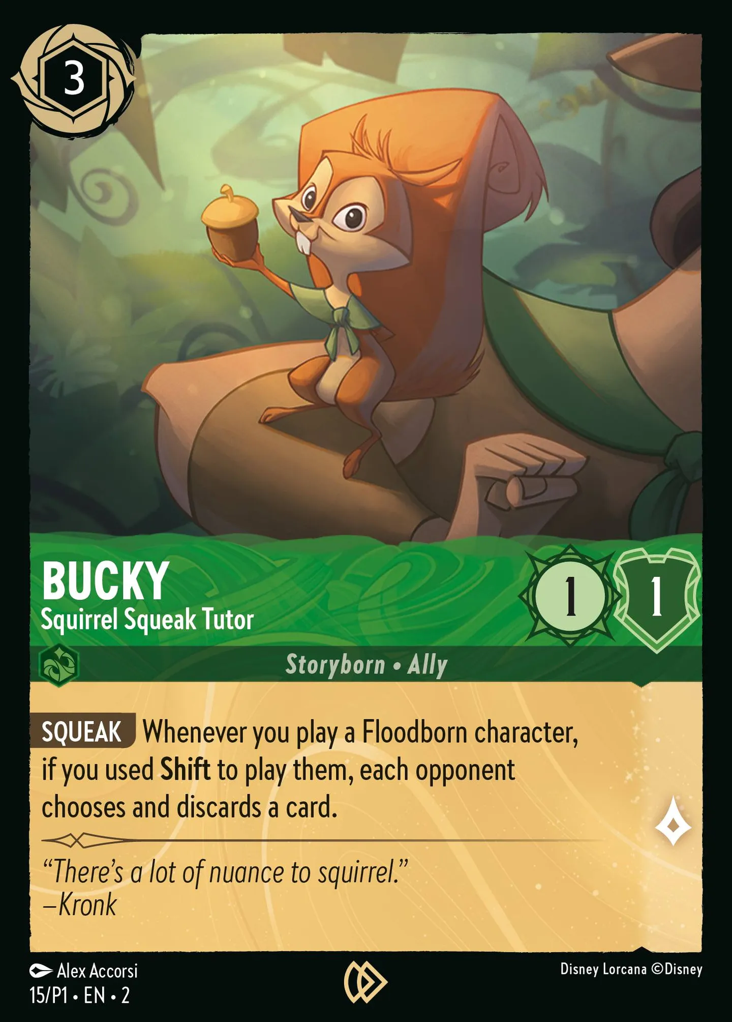 Bucky - Squirrel Squeak Tutor — Promos - Year 1 — Lorcana