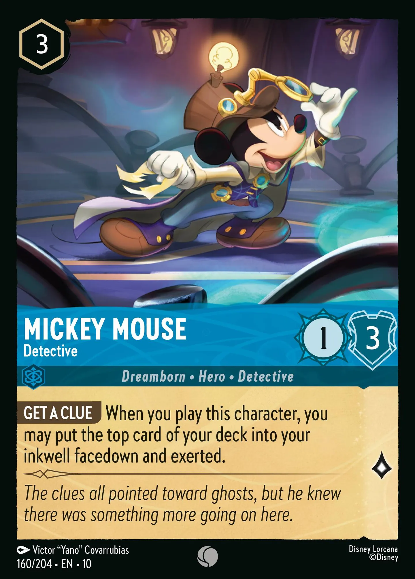 Mickey Mouse - Detective — Whispers in the Well — Lorcana