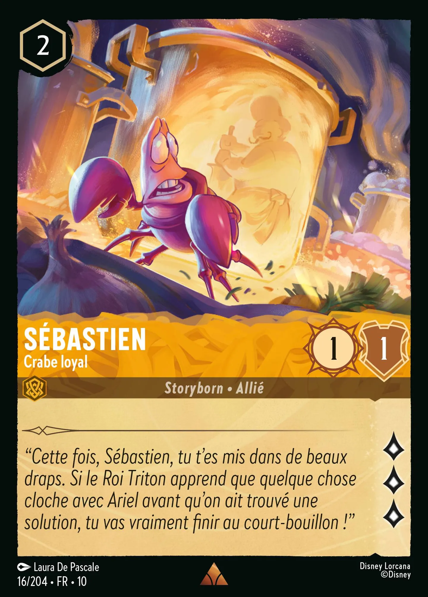 Sébastien - Crabe loyal — Whispers in the Well — Lorcana