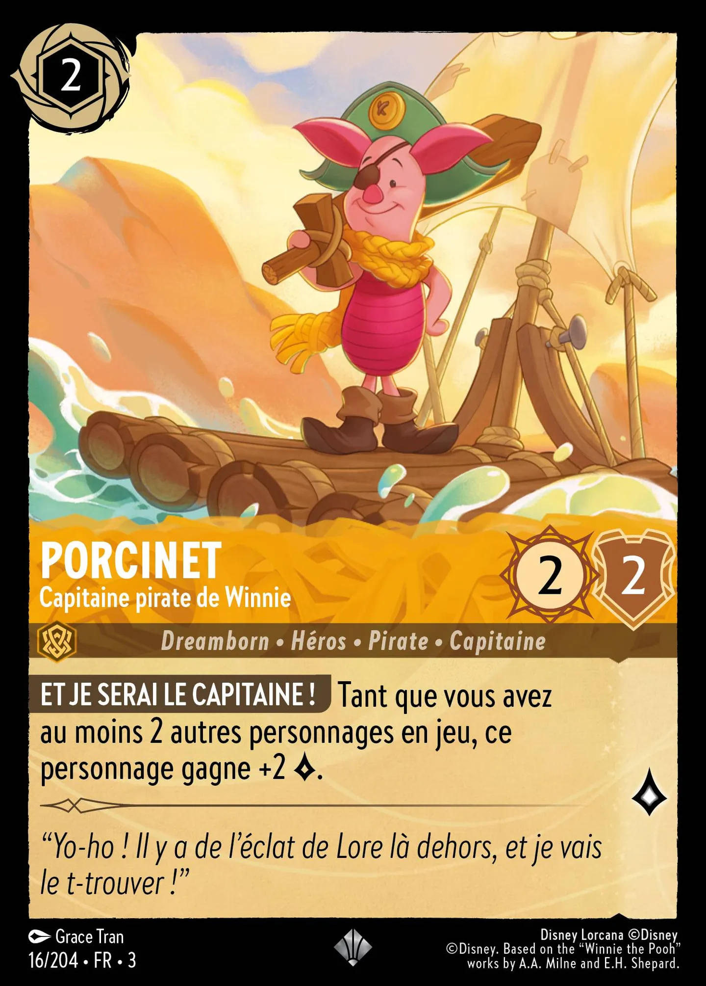 Porcinet - Capitaine pirate de Winnie — Into the Inklands — Lorcana