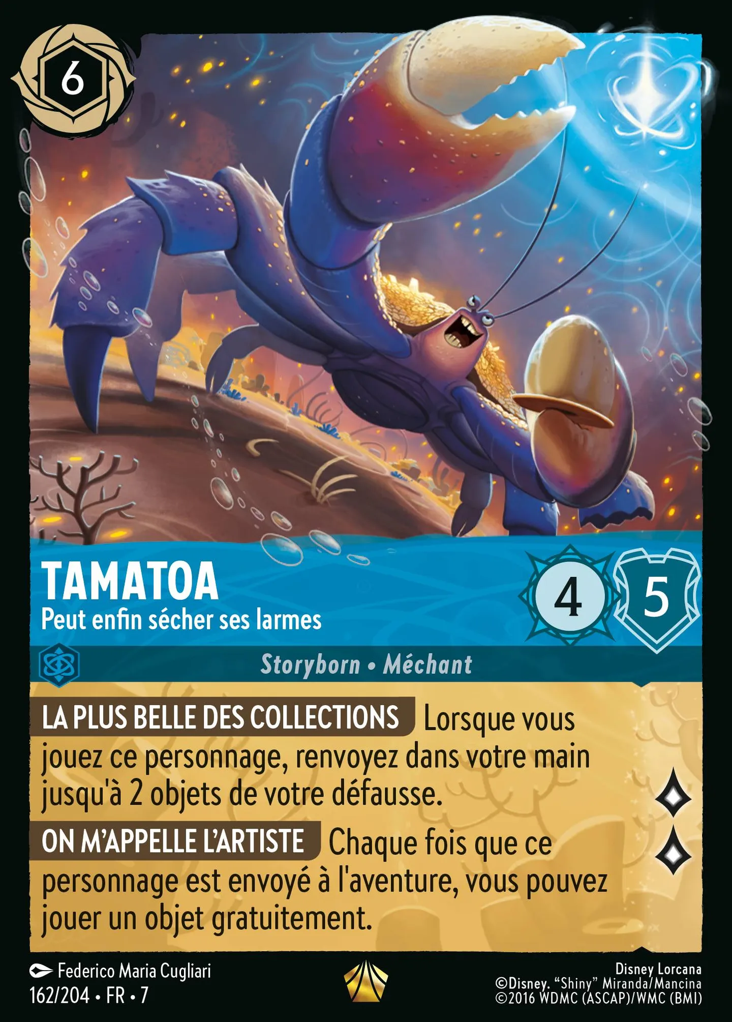 Tamatoa - Peut enfin sécher ses larmes — Archazia's Island — Lorcana