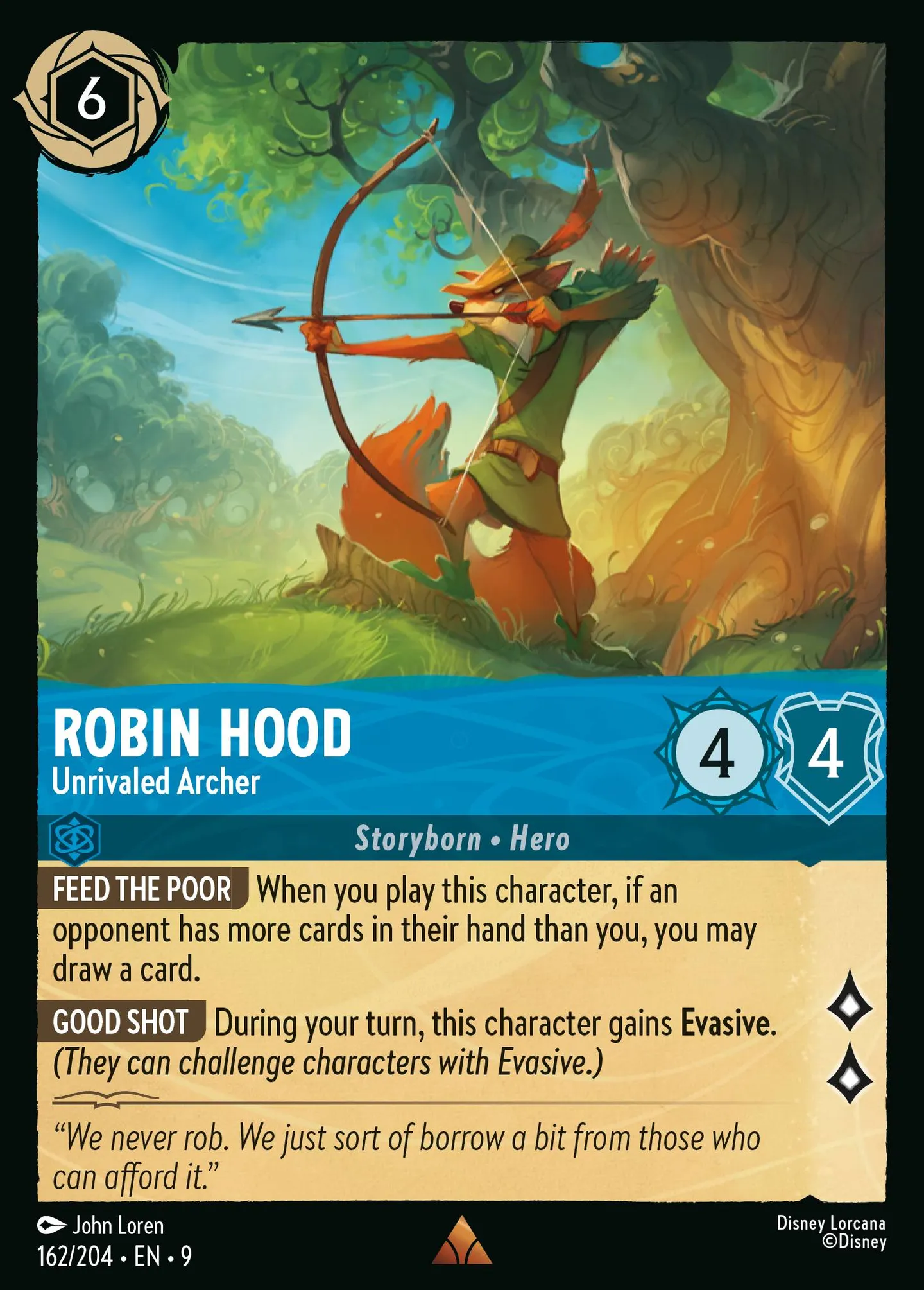 Robin Hood - Unrivaled Archer — Fabled — Lorcana