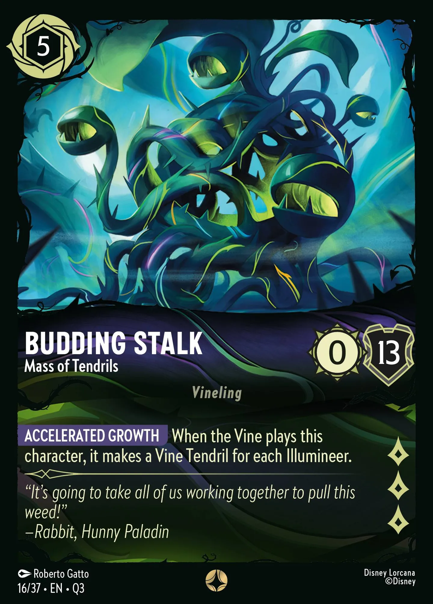 Budding Stalk - Mass of Tendrils — Illumineer's Quest: The Great Hunny Rescue — Lorcana