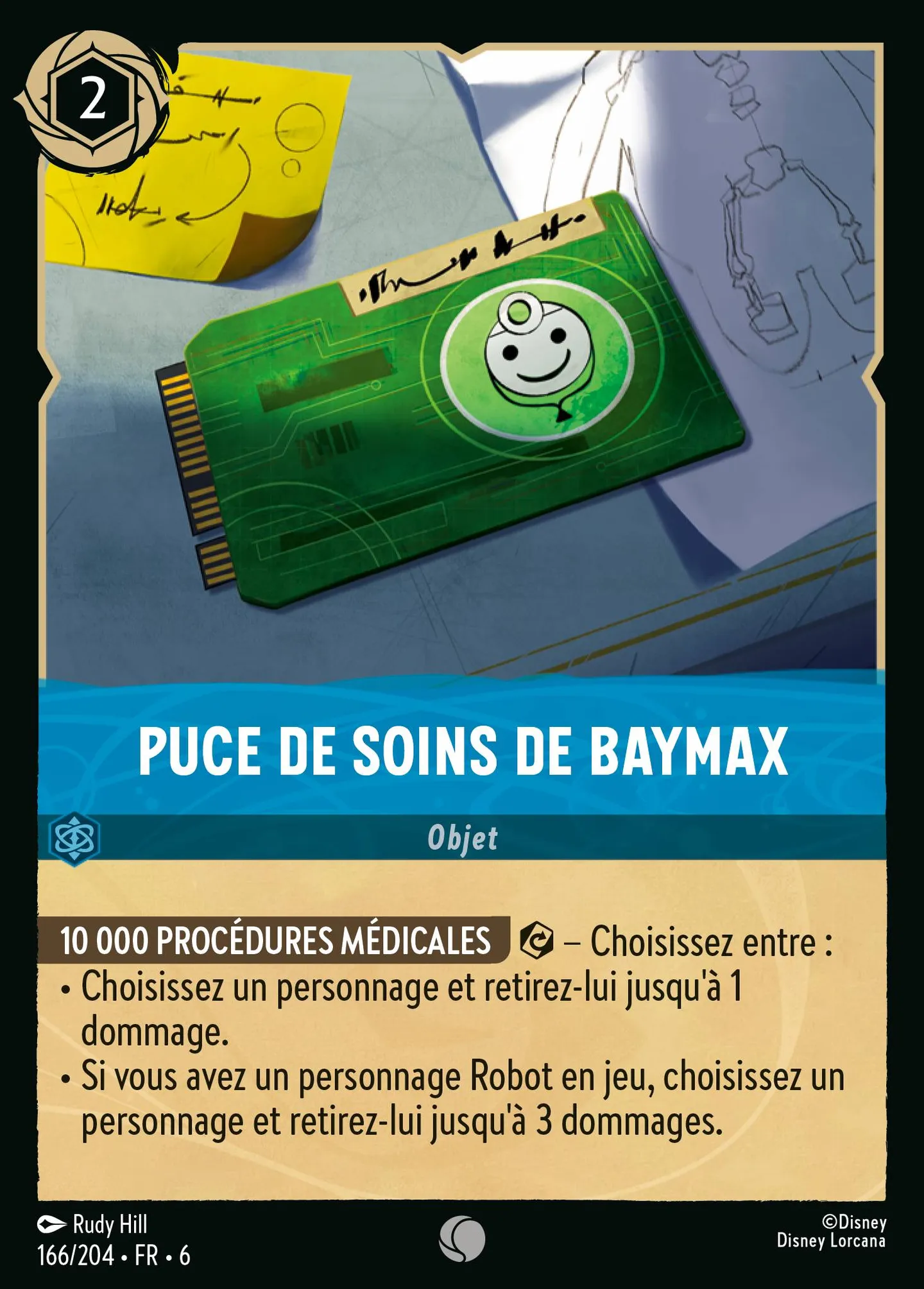 Puce de soins de Baymax — Azurite Sea — Lorcana