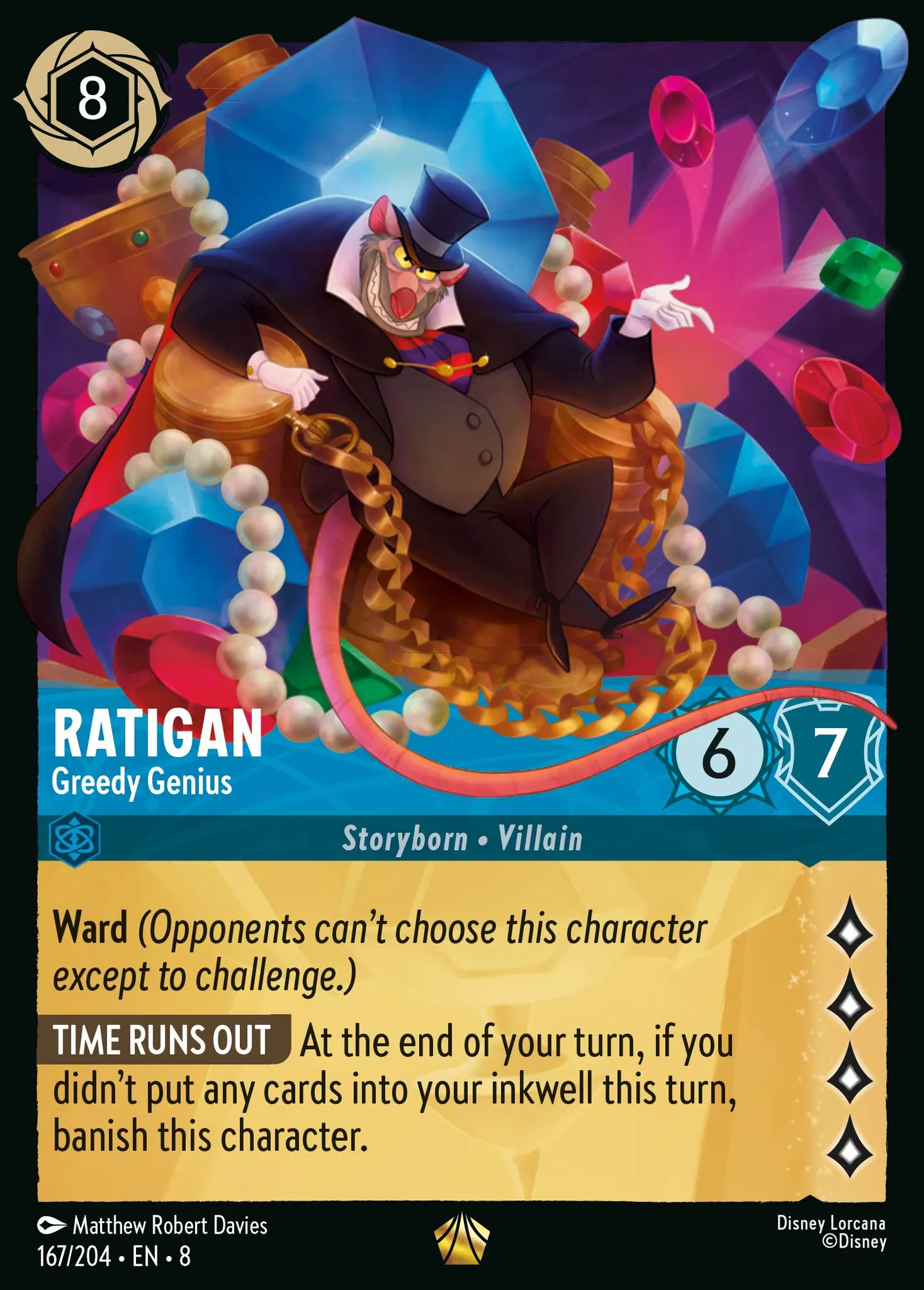 Ratigan - Greedy Genius — The Reign of Jafar — Lorcana