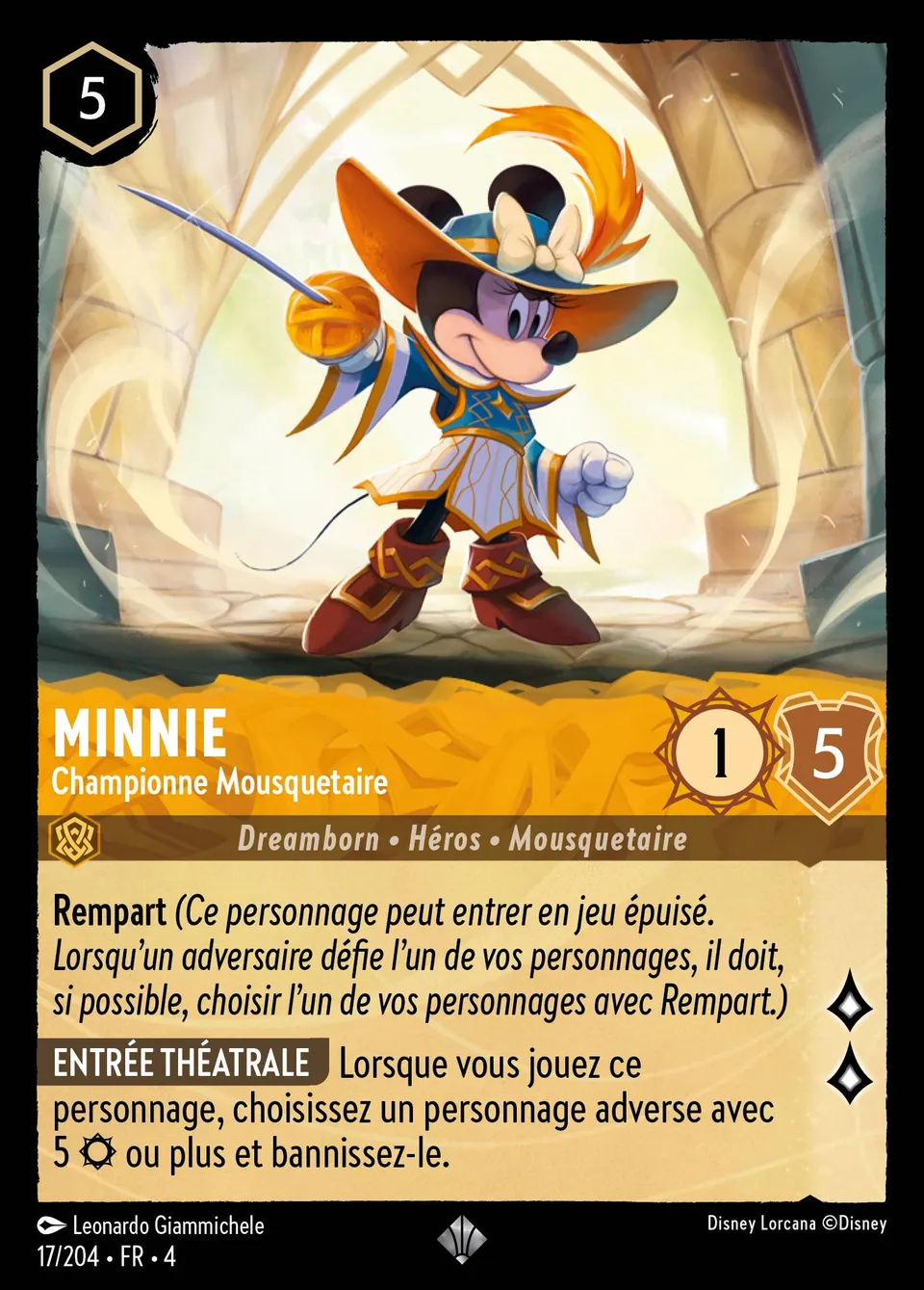 Minnie - Championne Mousquetaire from Ursula's Return - Lorcana
