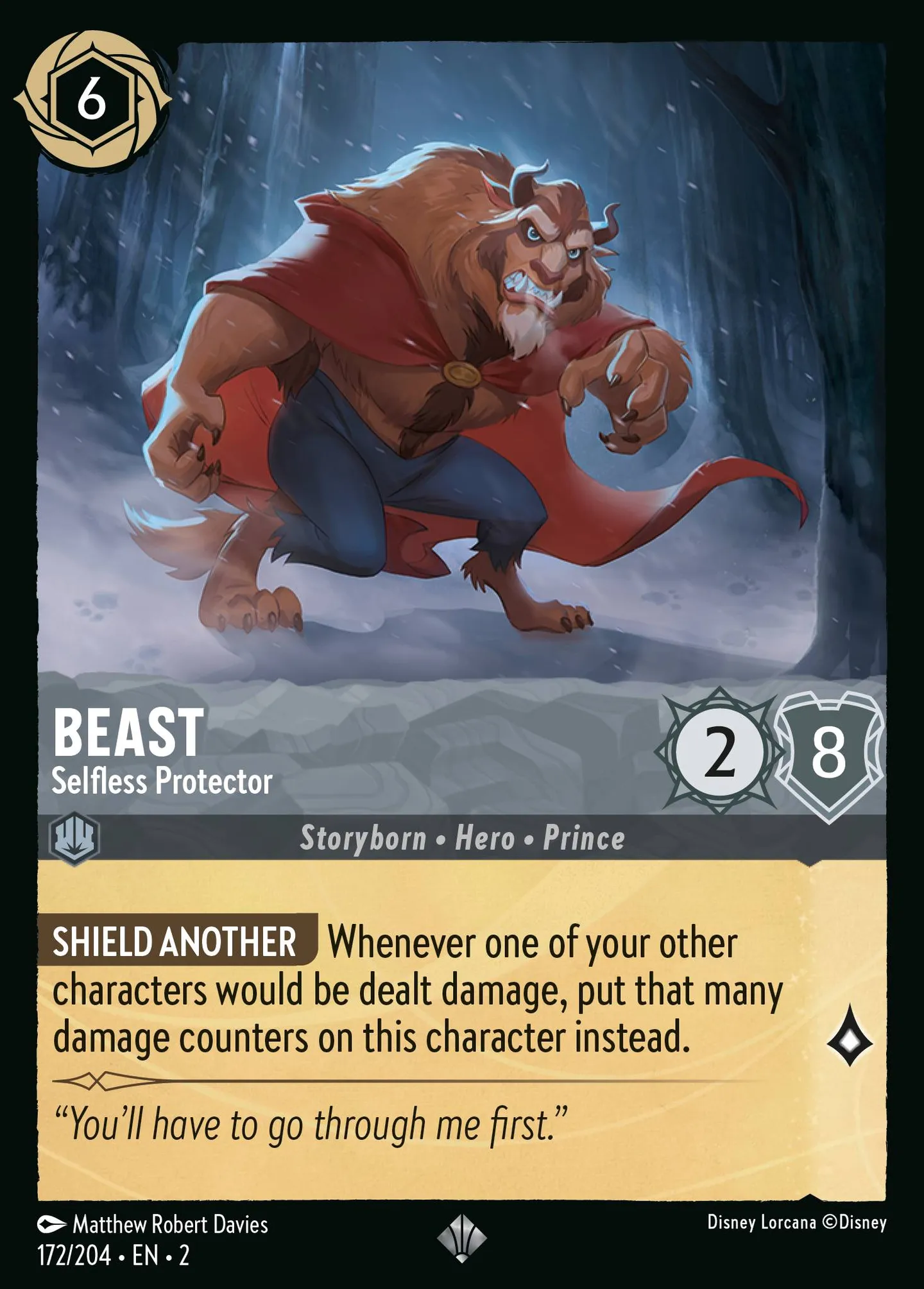 Beast - Selfless Protector — Rise of the Floodborn — Lorcana