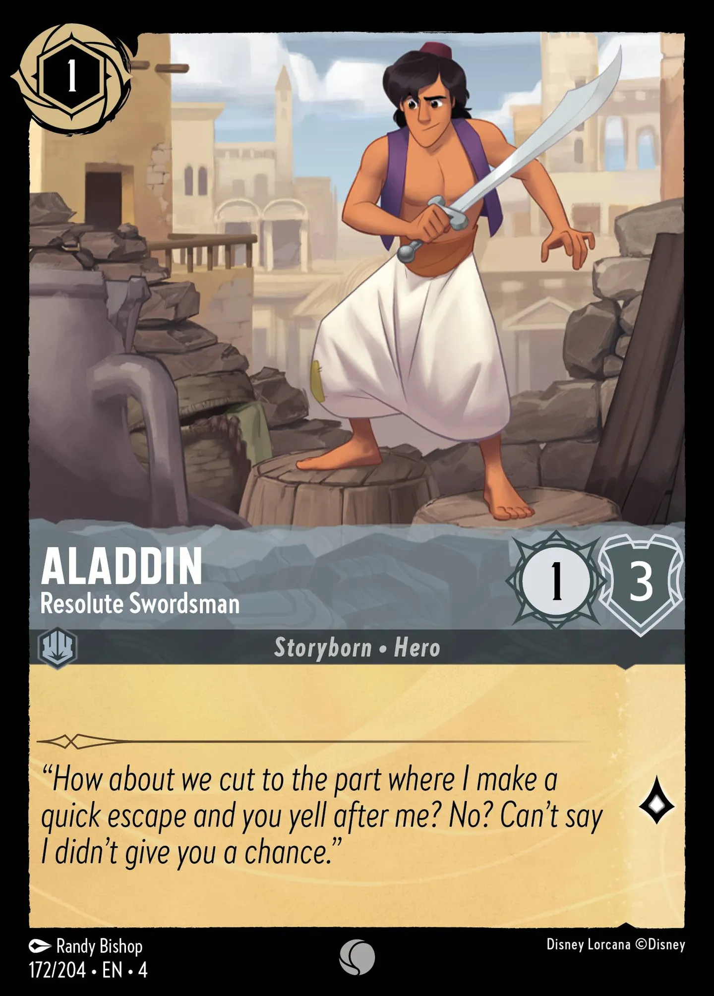 Aladdin - Resolute Swordsman — Ursula's Return — Lorcana