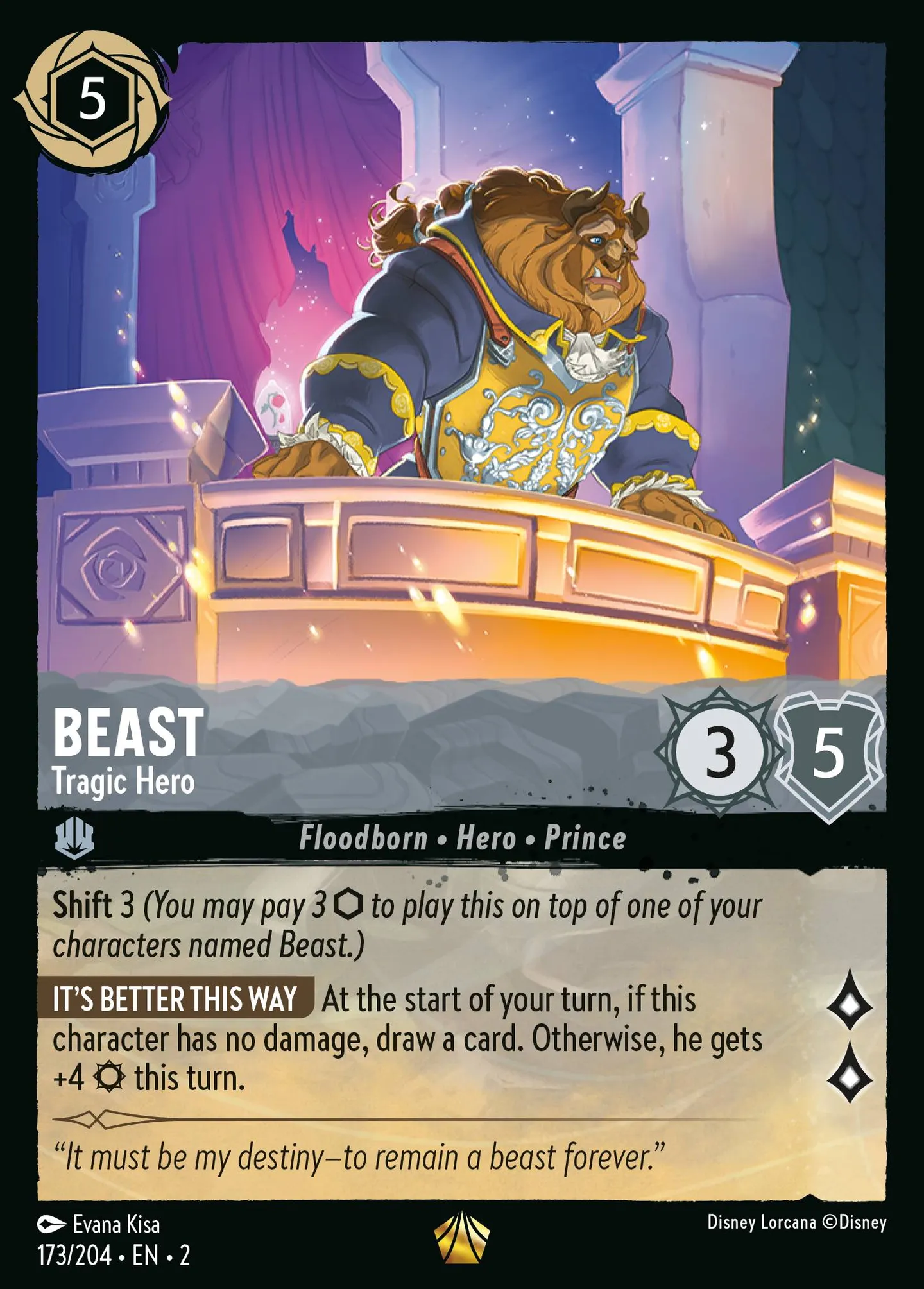 Beast - Tragic Hero — Rise of the Floodborn — Lorcana