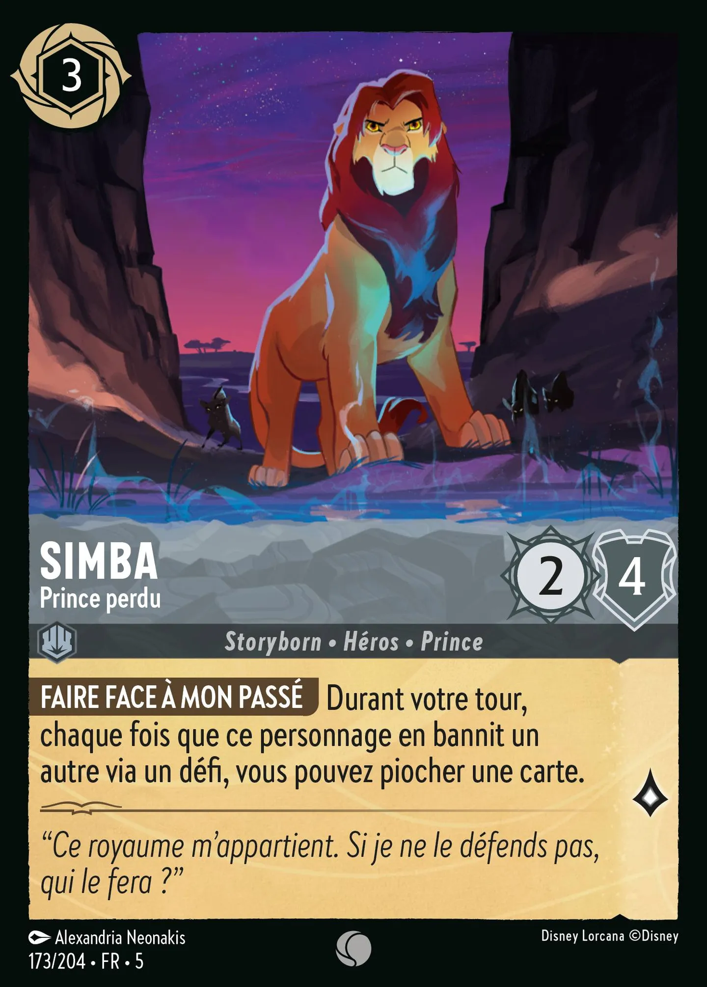 Simba - Prince perdu — Shimmering Skies — Lorcana