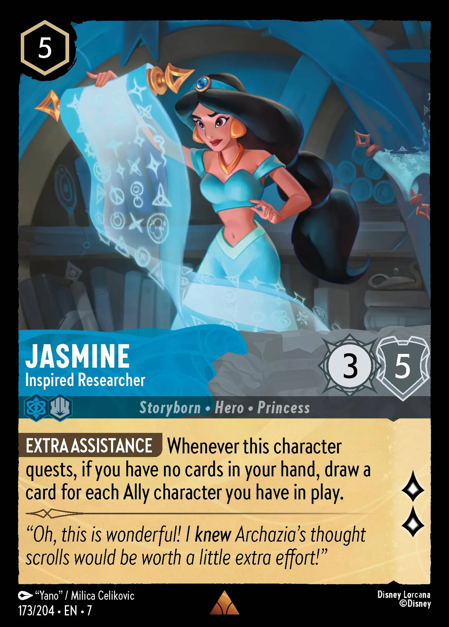 Jasmine - Chercheuse inspirée — Archazia's Island — Lorcana