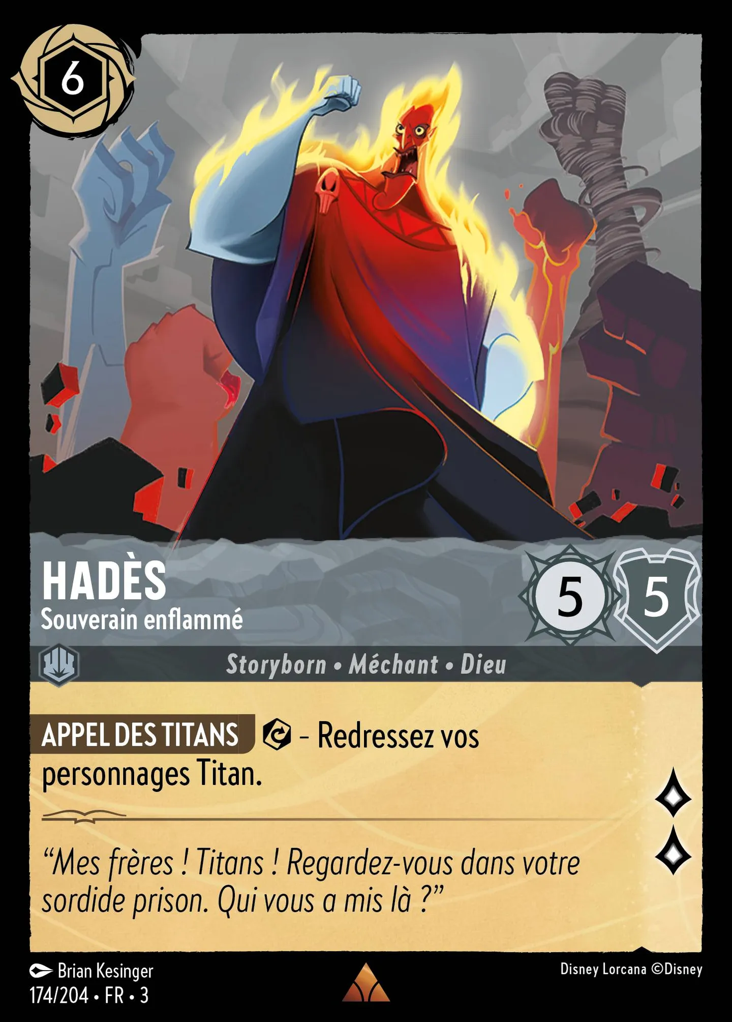 Hadès - Souverain enflammé — Into the Inklands — Lorcana