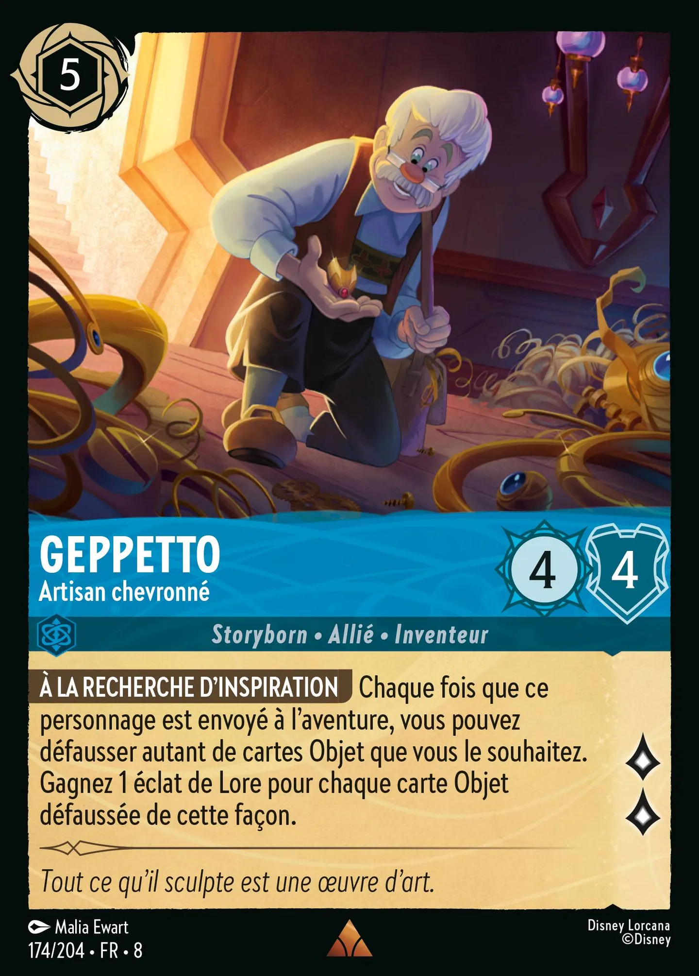 Geppetto - Artisan chevronné — The Reign of Jafar — Lorcana