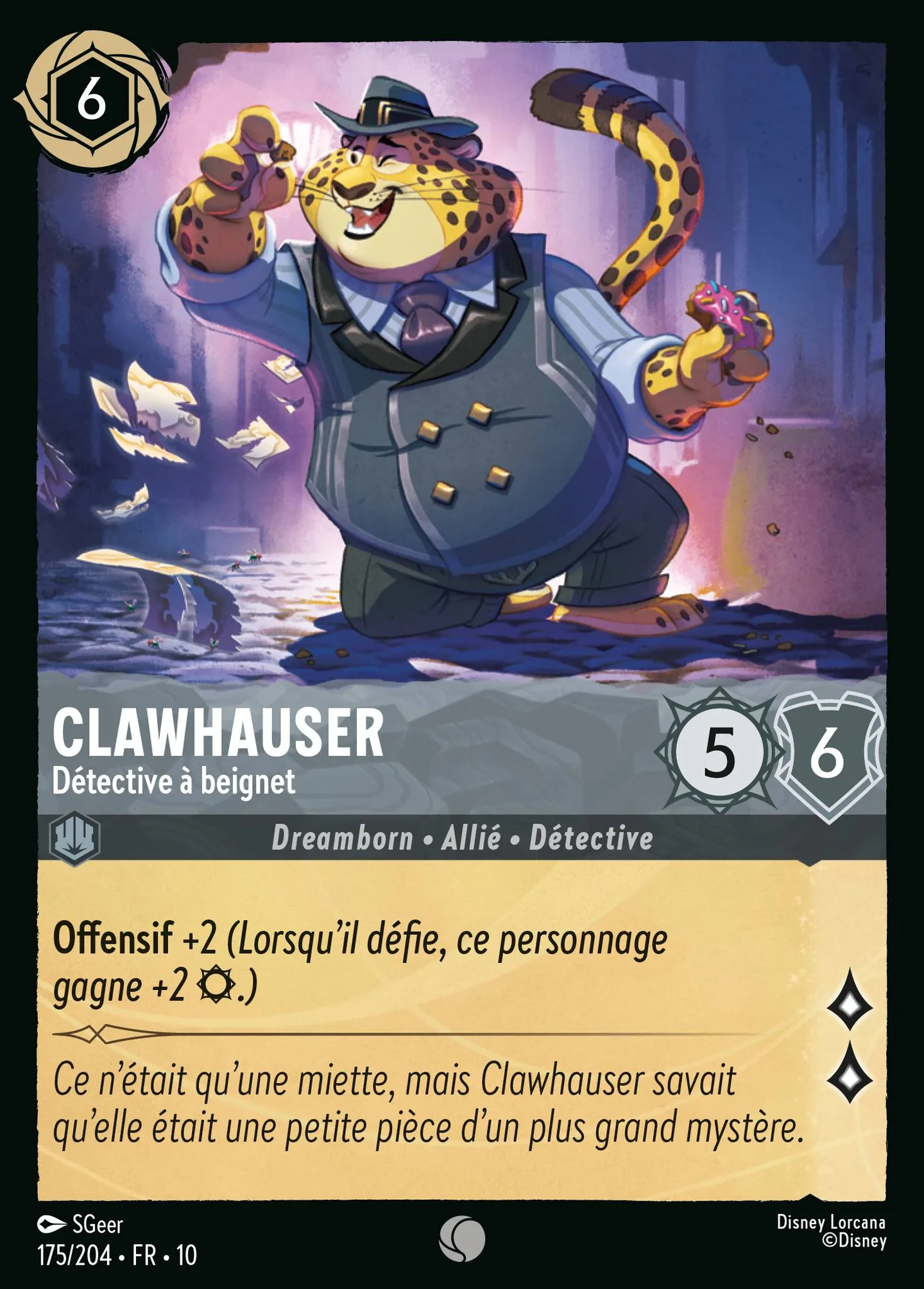 Clawhauser - Détective à beignet — Whispers in the Well — Lorcana