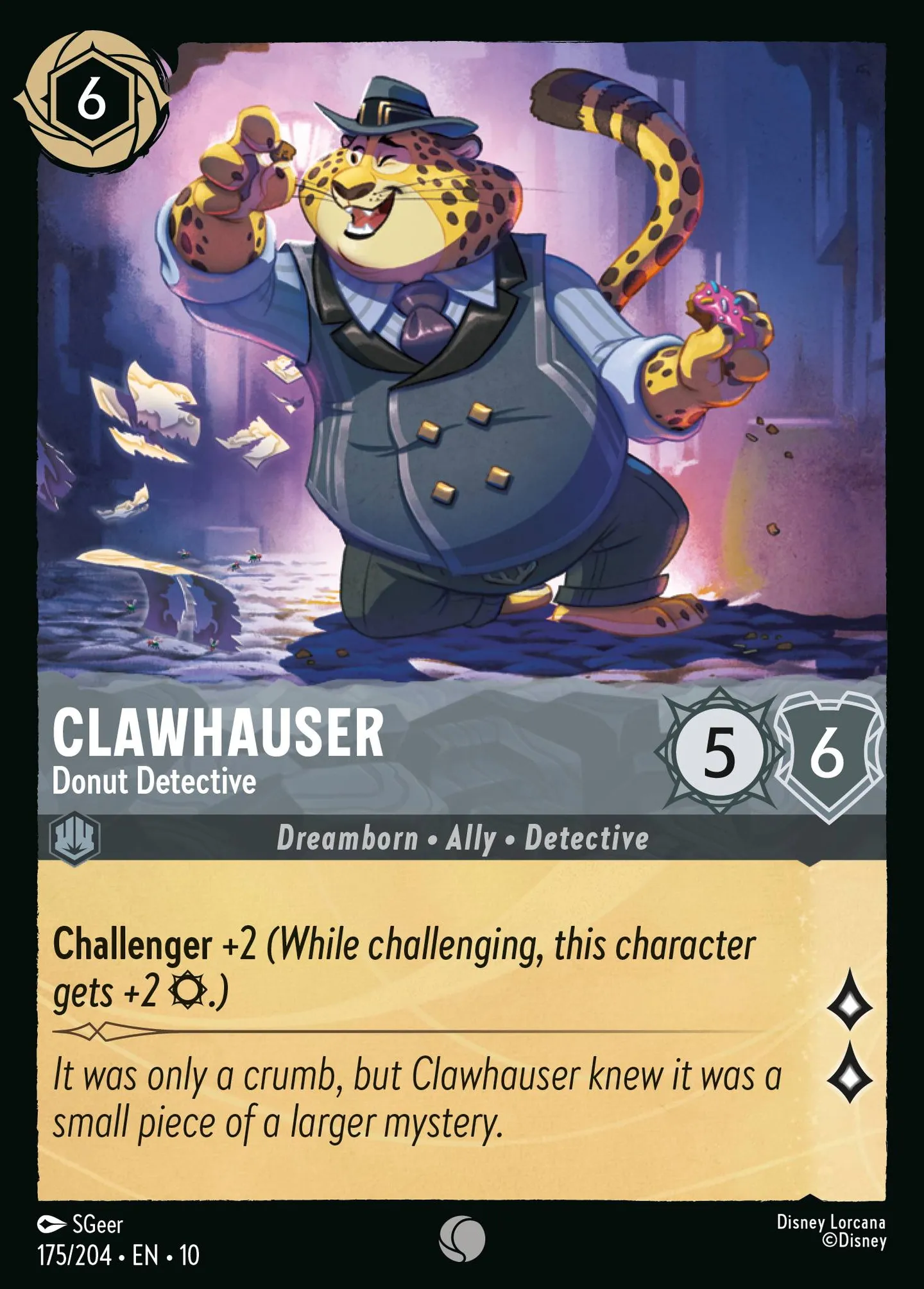 Clawhauser - Détective à beignet — Whispers in the Well — Lorcana