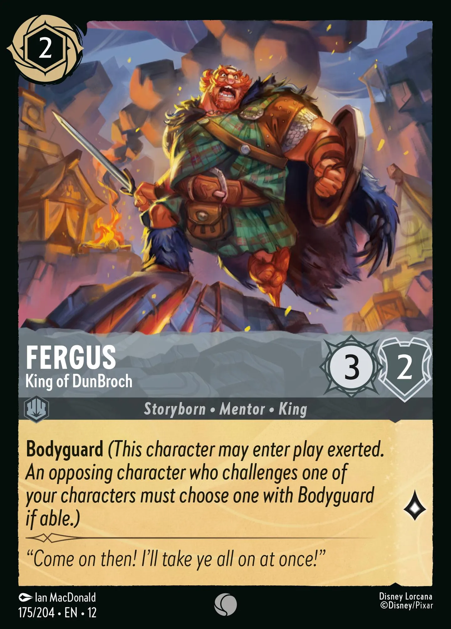 Fergus - King of DunBroch — Wilds Unknown — Lorcana
