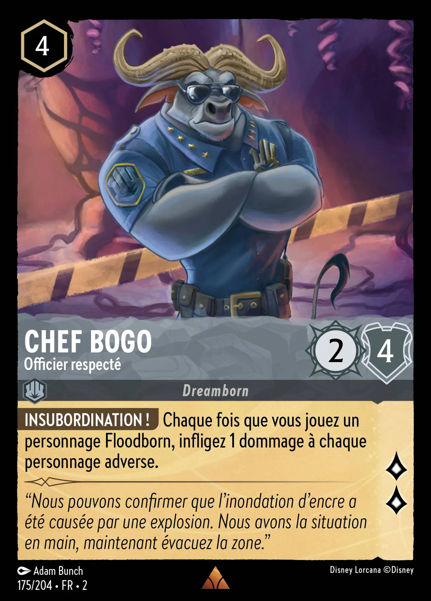 Chef Bogo - Officier respecté — Rise of the Floodborn — Lorcana