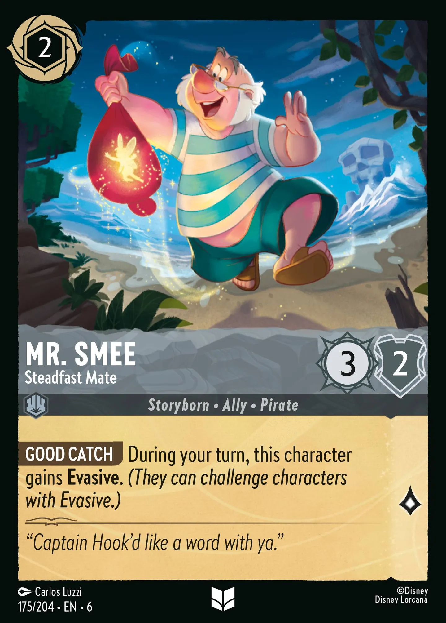 Mr. Smee - Steadfast Mate — Azurite Sea — Lorcana