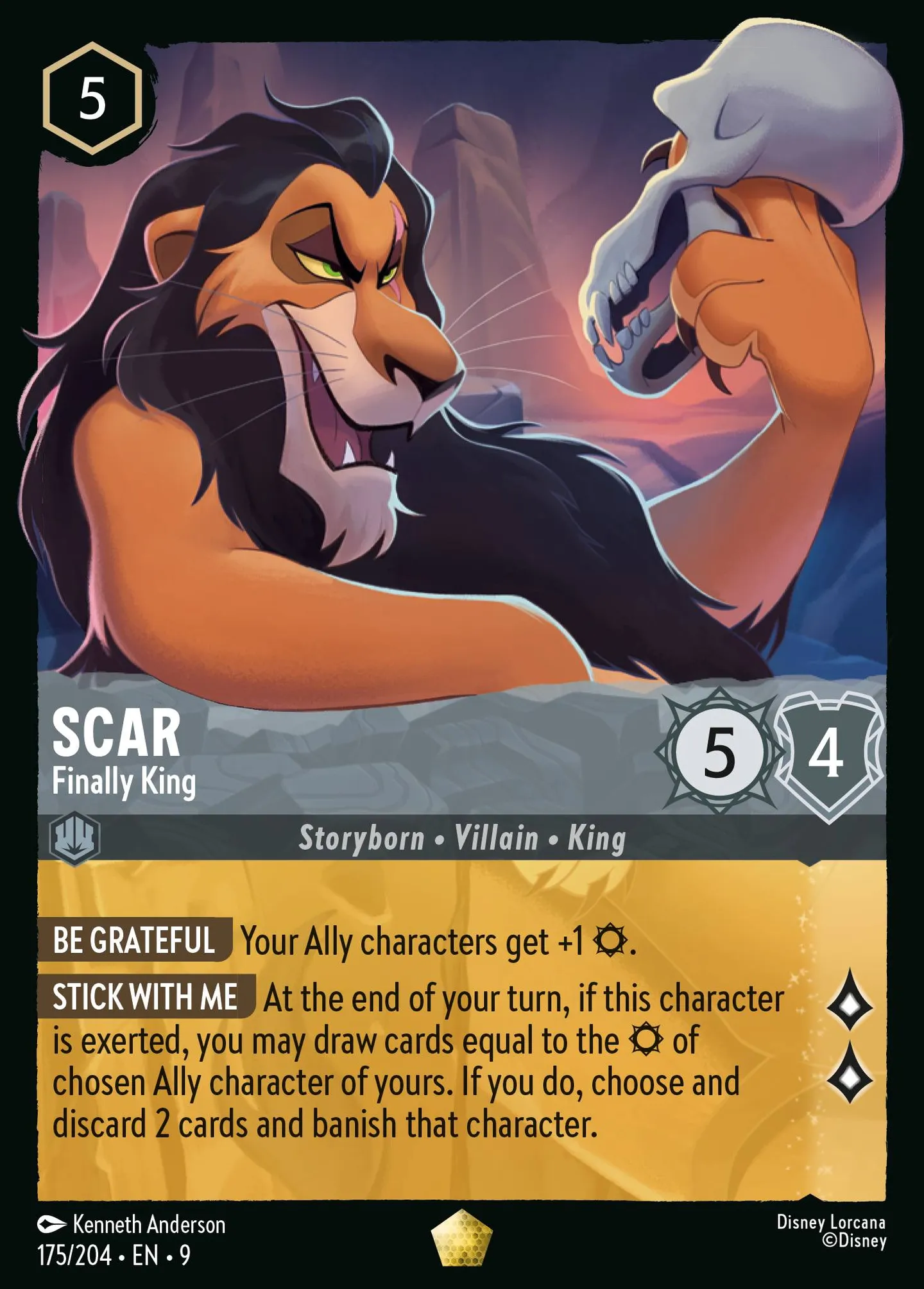 Scar - Finally King — Fabled — Lorcana