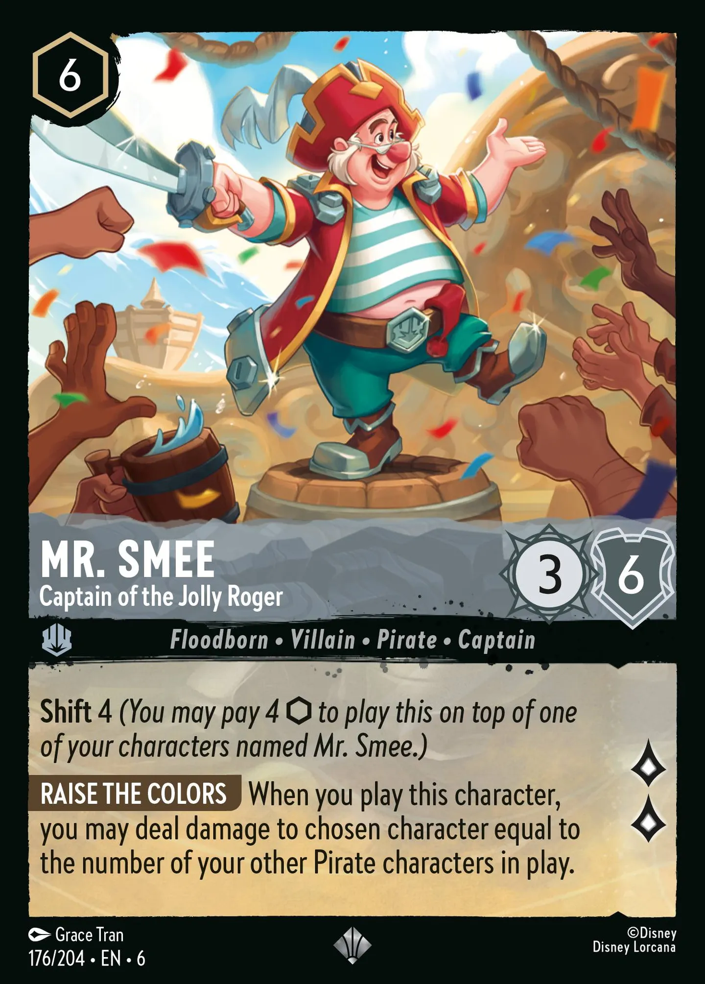 Mr. Smee - Captain of the Jolly Roger — Azurite Sea — Lorcana